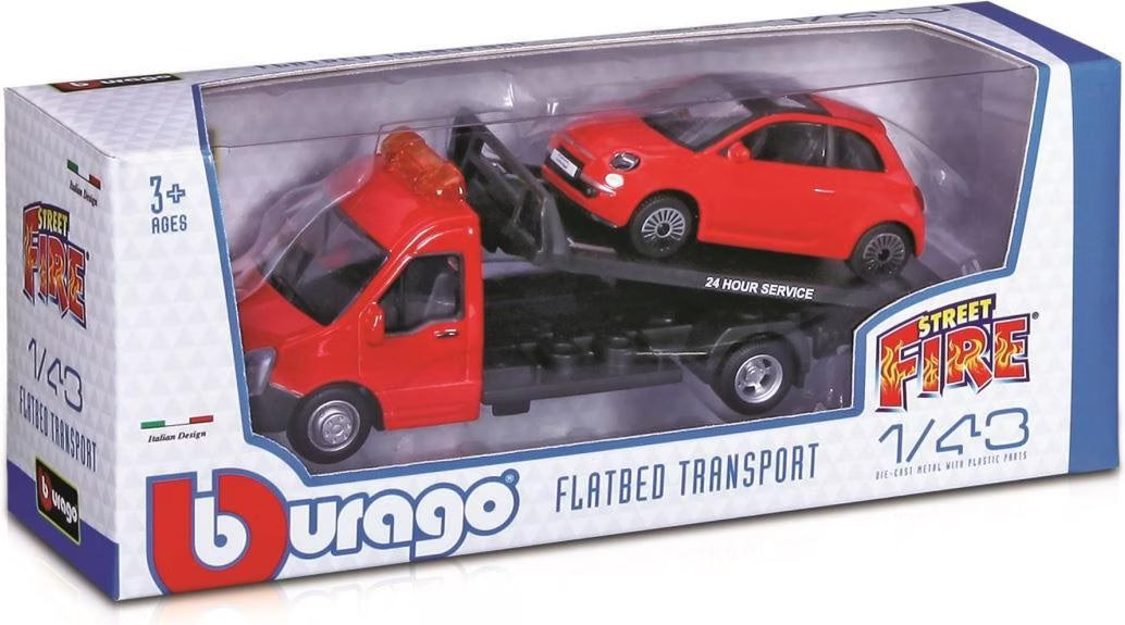1:43 STR FIRE Flatbed Transport Asst