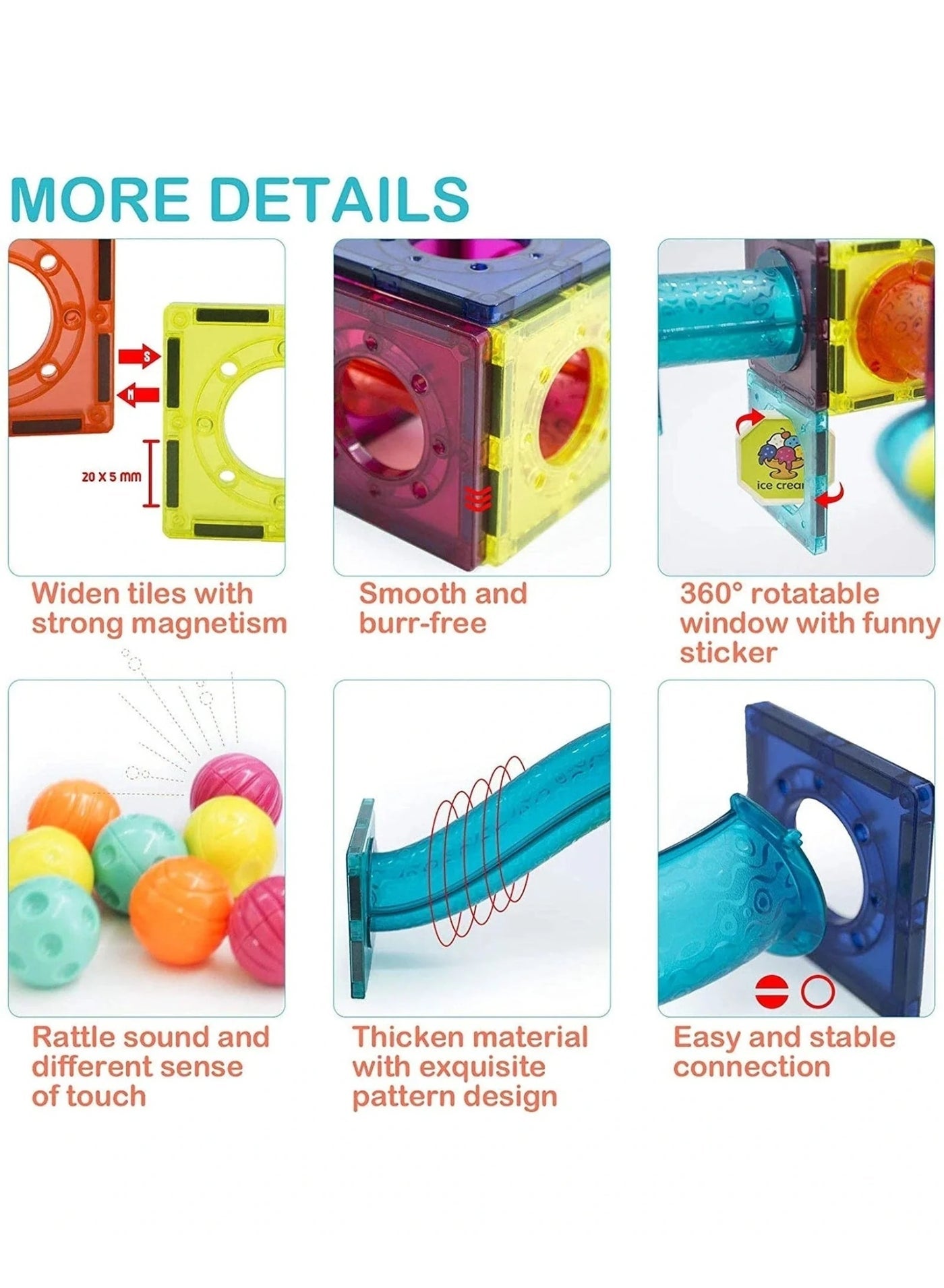 Magnetika Classic Ball Maze 78pcs Magnetic Tiles