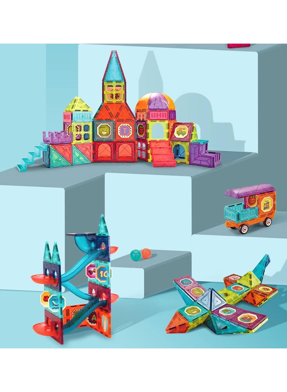 Magnetika magnetic blocks magnets DIY Castle 94 Pieces Game