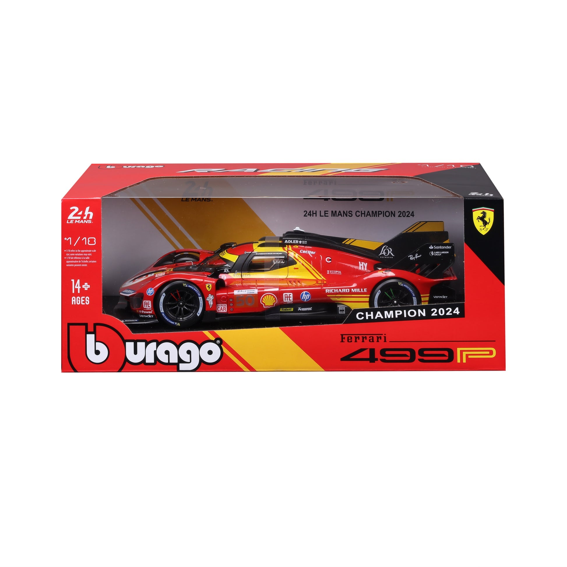 1:18 Ferrari 499P 2024 24H Le Mans Champion – Red Racing (18-16303)