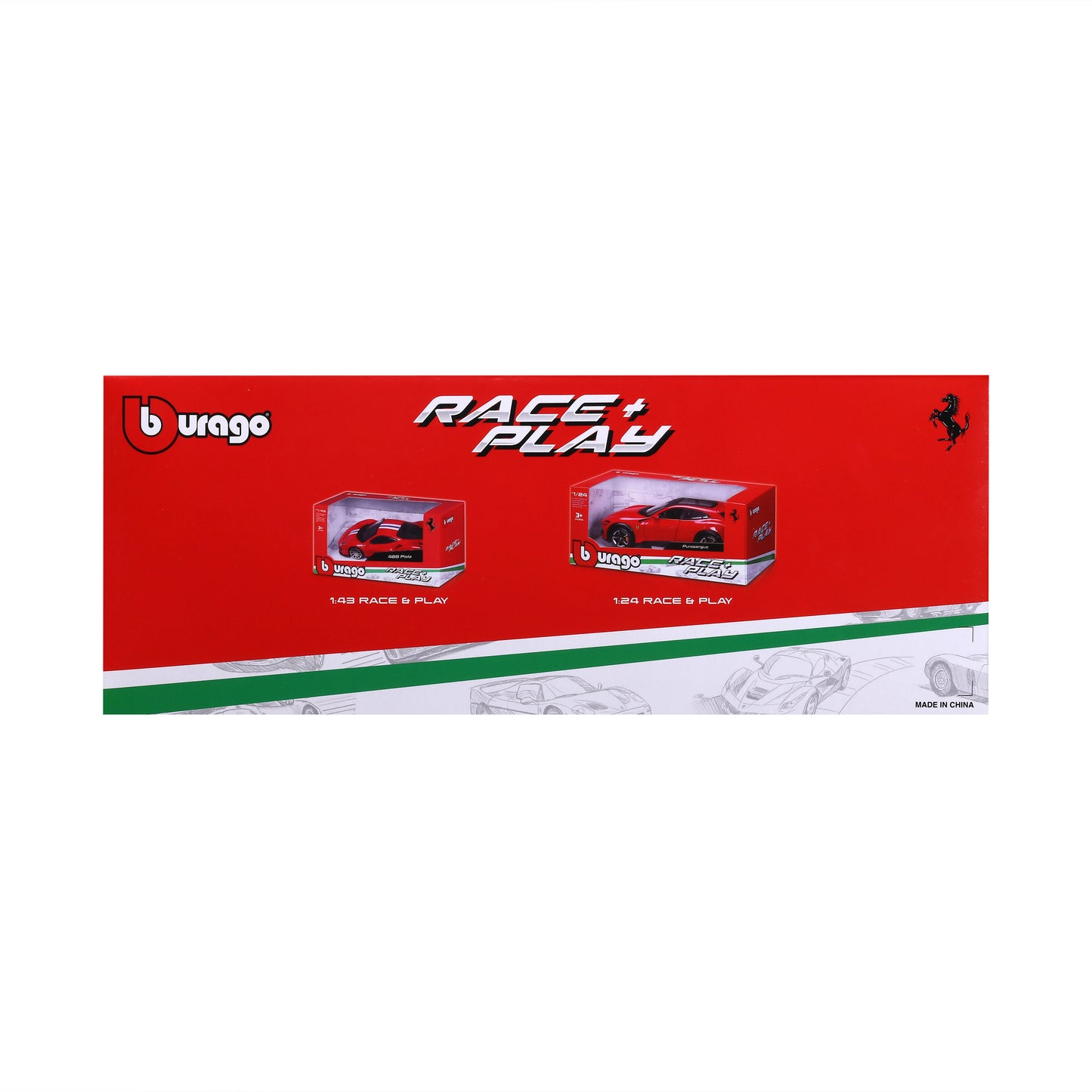 Bburago 1/18 Scale Diecast Ferrari F80 Sports Car - Red Highly Detailed Collectible Model