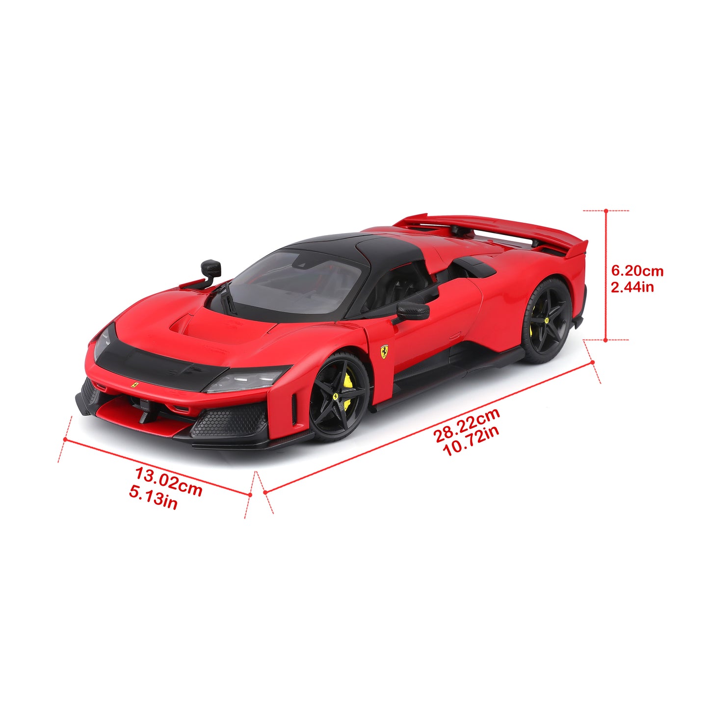 Bburago 1/18 Scale Diecast Ferrari F80 Sports Car - Red Highly Detailed Collectible Model