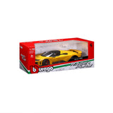 Bburago 1:18 Scale Diecast Model Ferrari F80 Supercar - Yellow