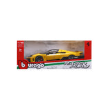 Bburago 1:18 Scale Diecast Model Ferrari F80 Supercar - Yellow