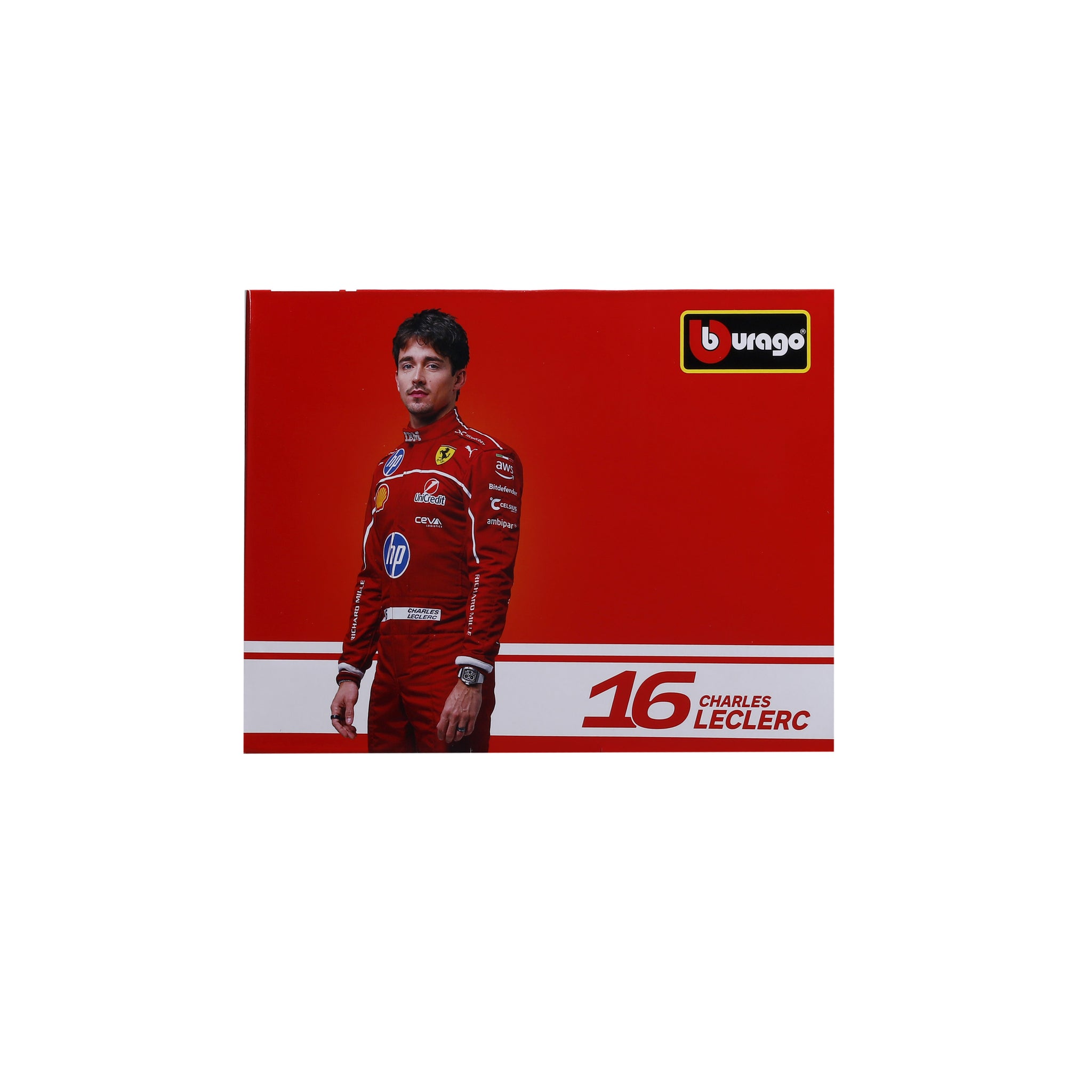 Bburago 1:18 Scale Ferrari SF-25 F1 2025 Charles Leclerc #16 Diecast Model Racing Car