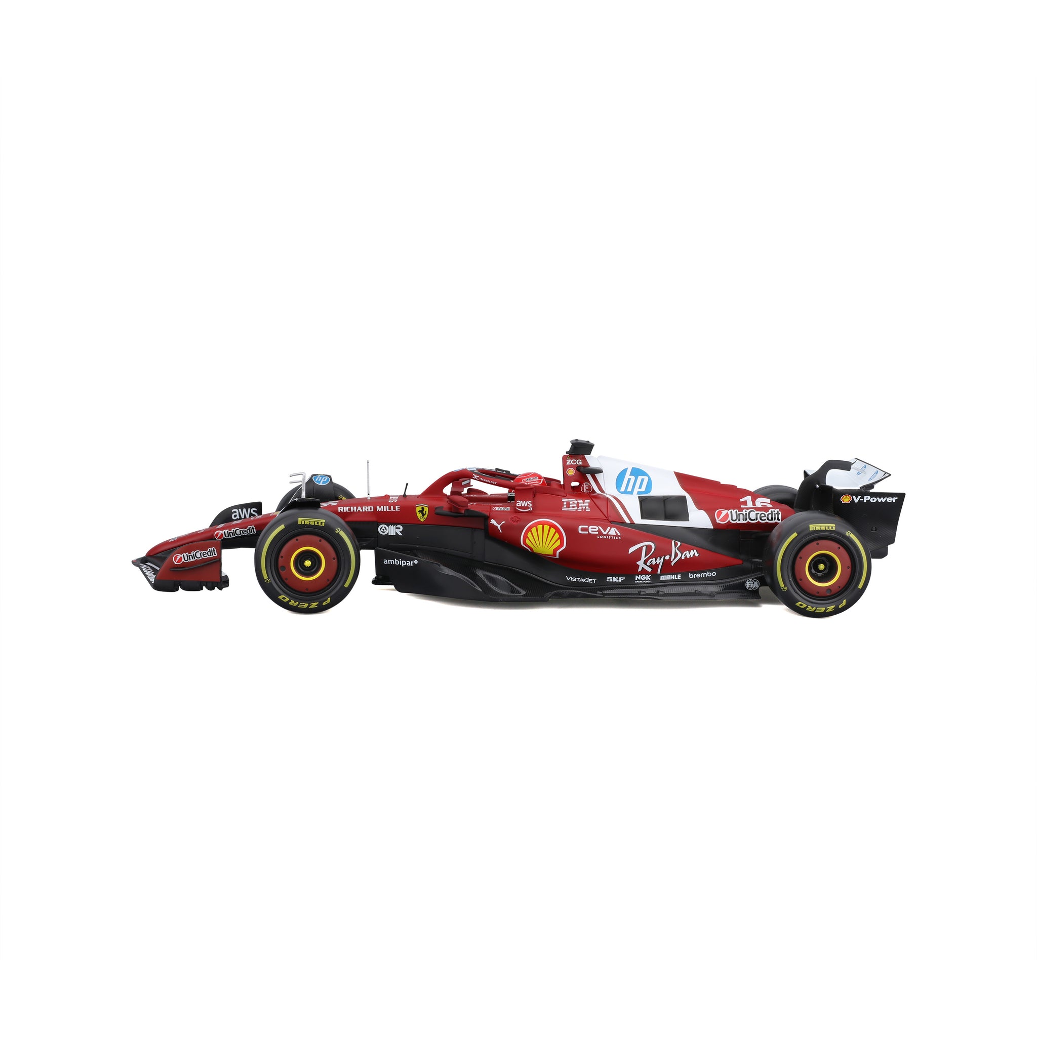 Bburago 1:18 Scale Ferrari SF-25 F1 2025 Charles Leclerc #16 Diecast Model Racing Car