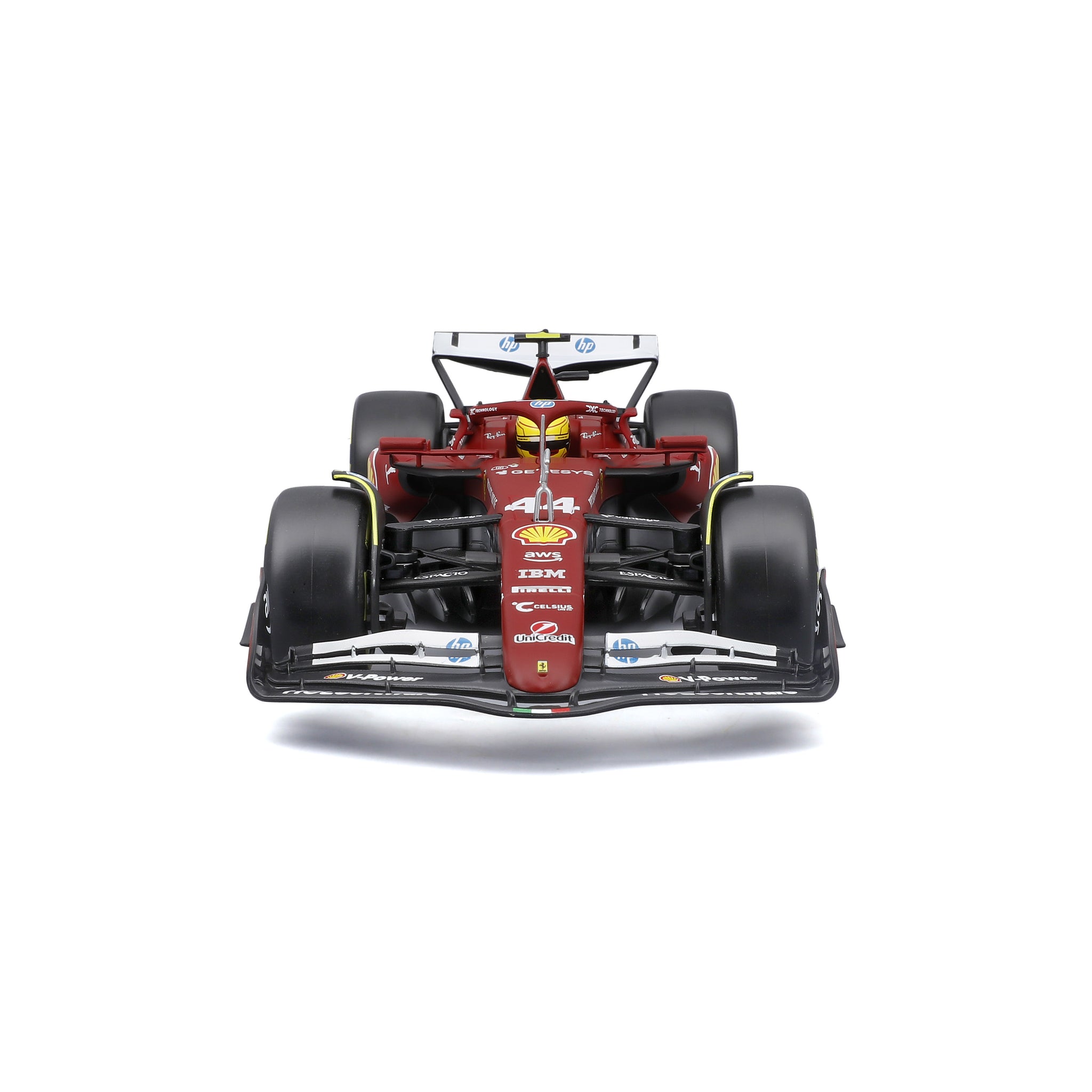 Bburago 1:18 Scale 2025 Ferrari SF-25 Formula 1 Miami GP Edition #44 Lewis Hamilton Diecast Model