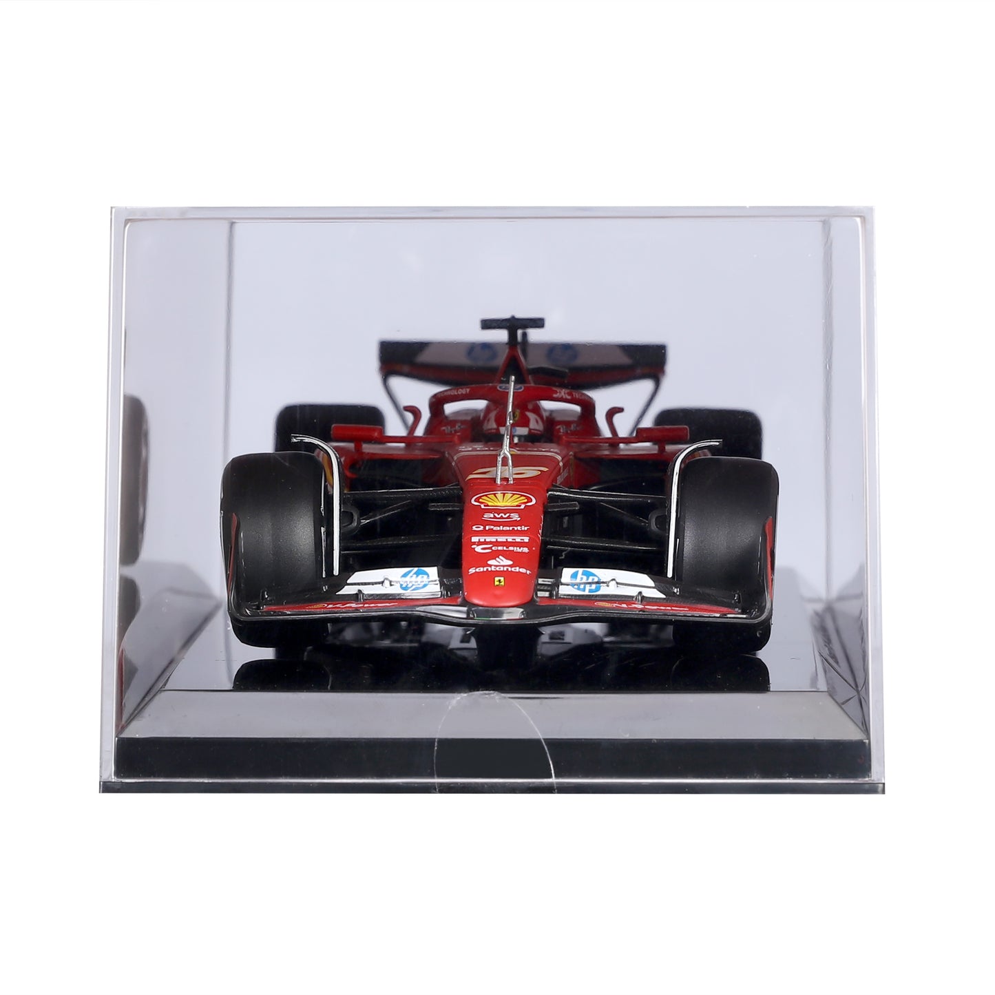 Bburago 1/24 Scale 2024 Ferrari SF-24 #16 Charles Leclerc F1 Diecast Model Car with Display Case