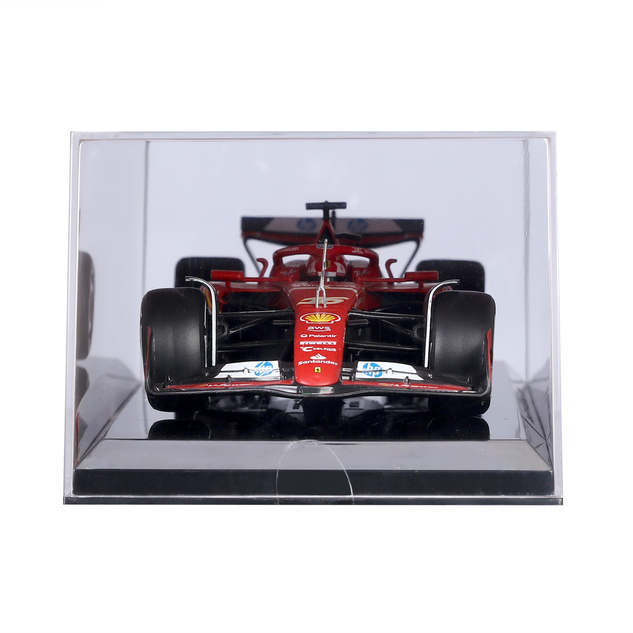 Bburago 1/24 Scale 2024 Ferrari SF-24 #16 Charles Leclerc F1 Diecast Model Car with Display Case