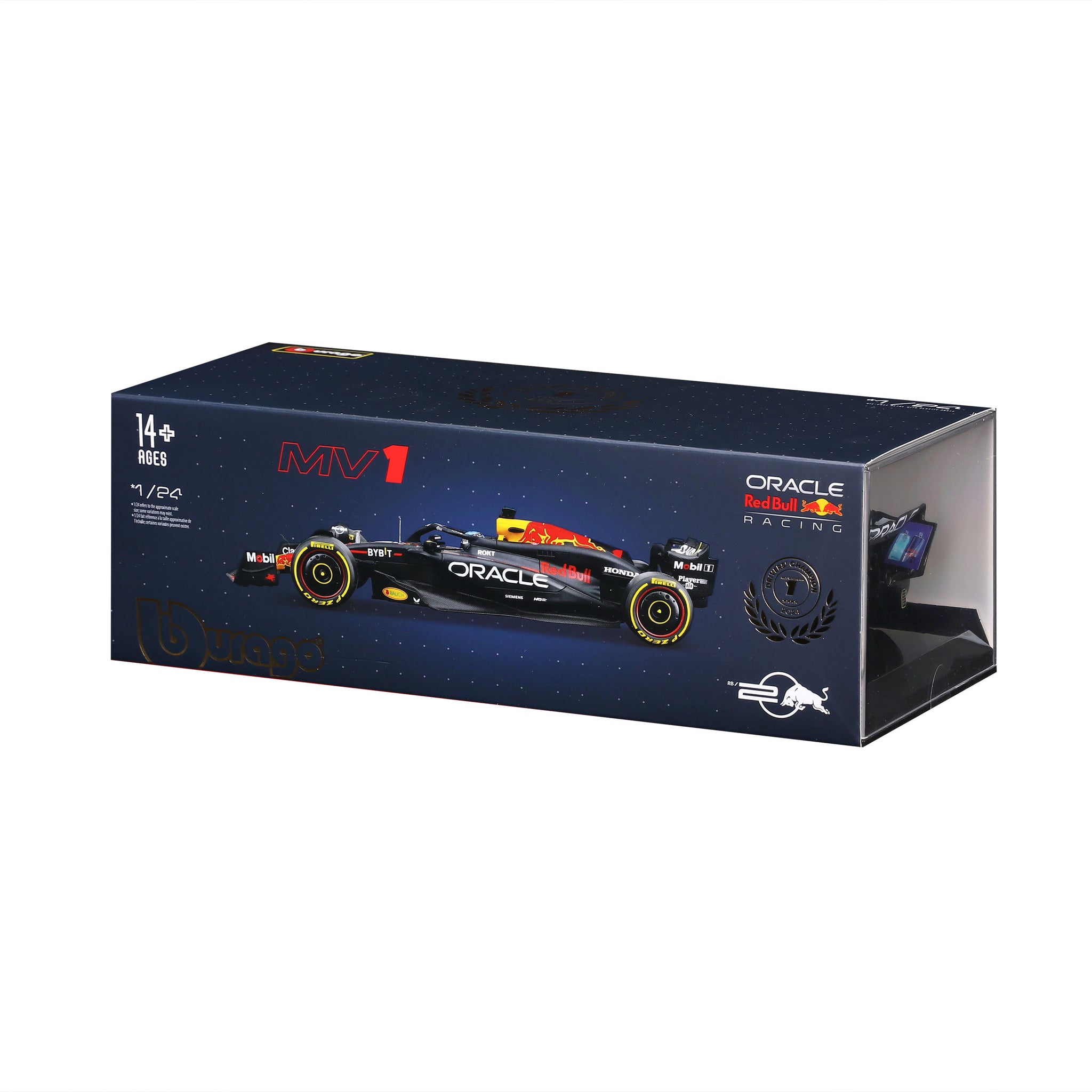 Bburago 1:24 Scale Oracle Red Bull Racing RB20 F1 2024 Max Verstappen #1 Diecast Model Car