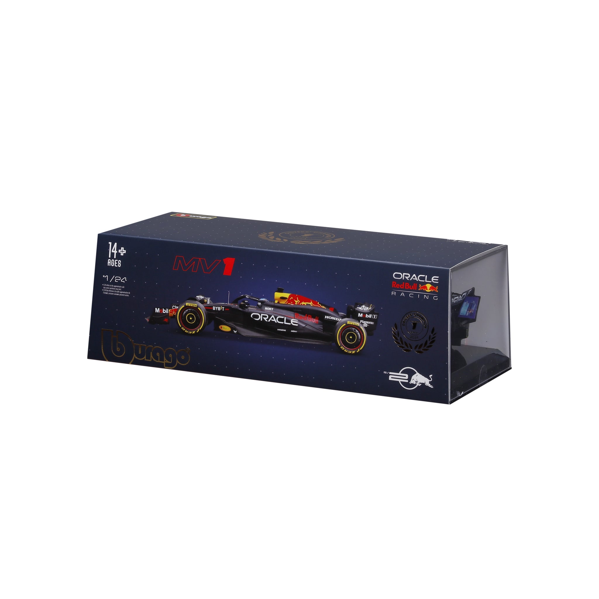 Bburago 1:24 Scale Oracle Red Bull Racing RB20 F1 2024 Max Verstappen #1 Diecast Model Car