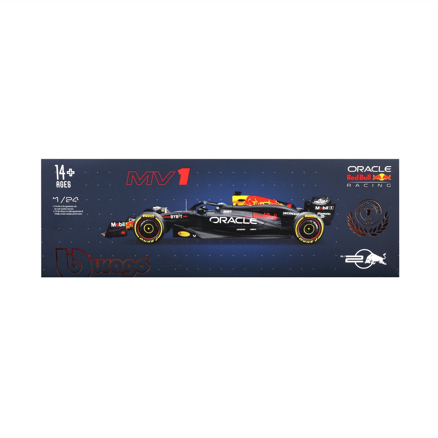 Bburago 1:24 Scale Oracle Red Bull Racing RB20 F1 2024 Max Verstappen #1 Diecast Model Car