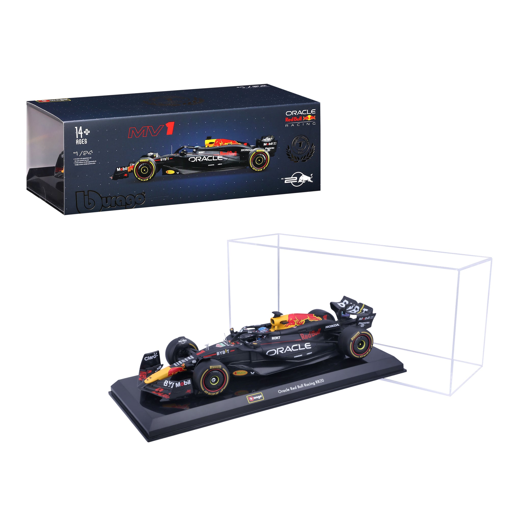 Bburago 1:24 Scale Oracle Red Bull Racing RB20 F1 2024 Max Verstappen #1 Diecast Model Car