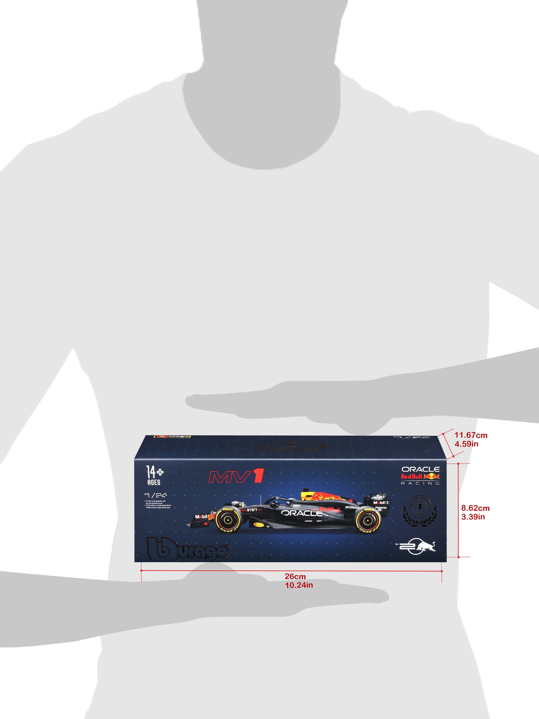 Bburago 1:24 Scale Oracle Red Bull Racing RB20 F1 2024 Max Verstappen #1 Diecast Model Car