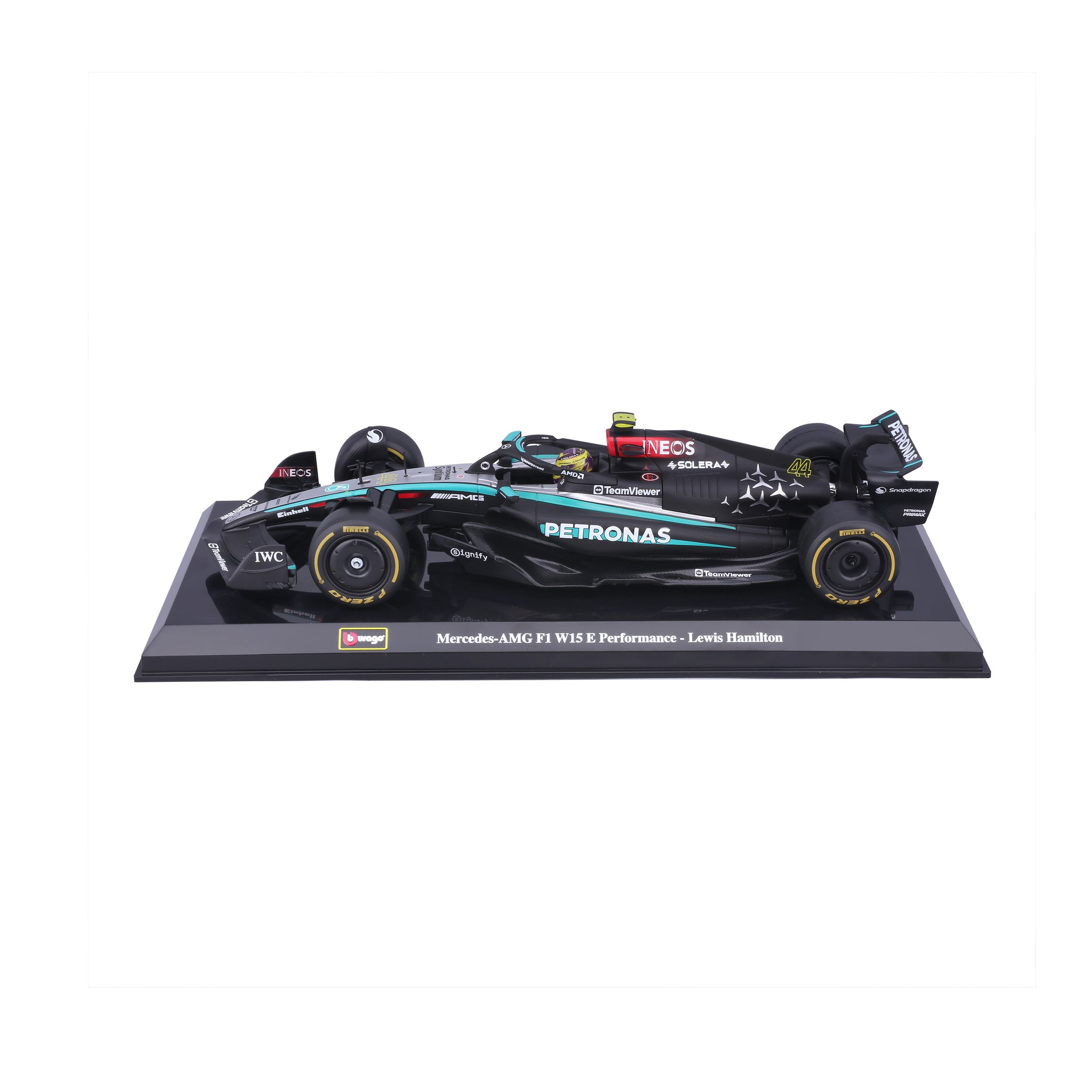 Bburago 1/24 Scale Diecast Assembly Kit - 2024 Mercedes-AMG F1 W15 E Performance #44 Lewis Hamilton