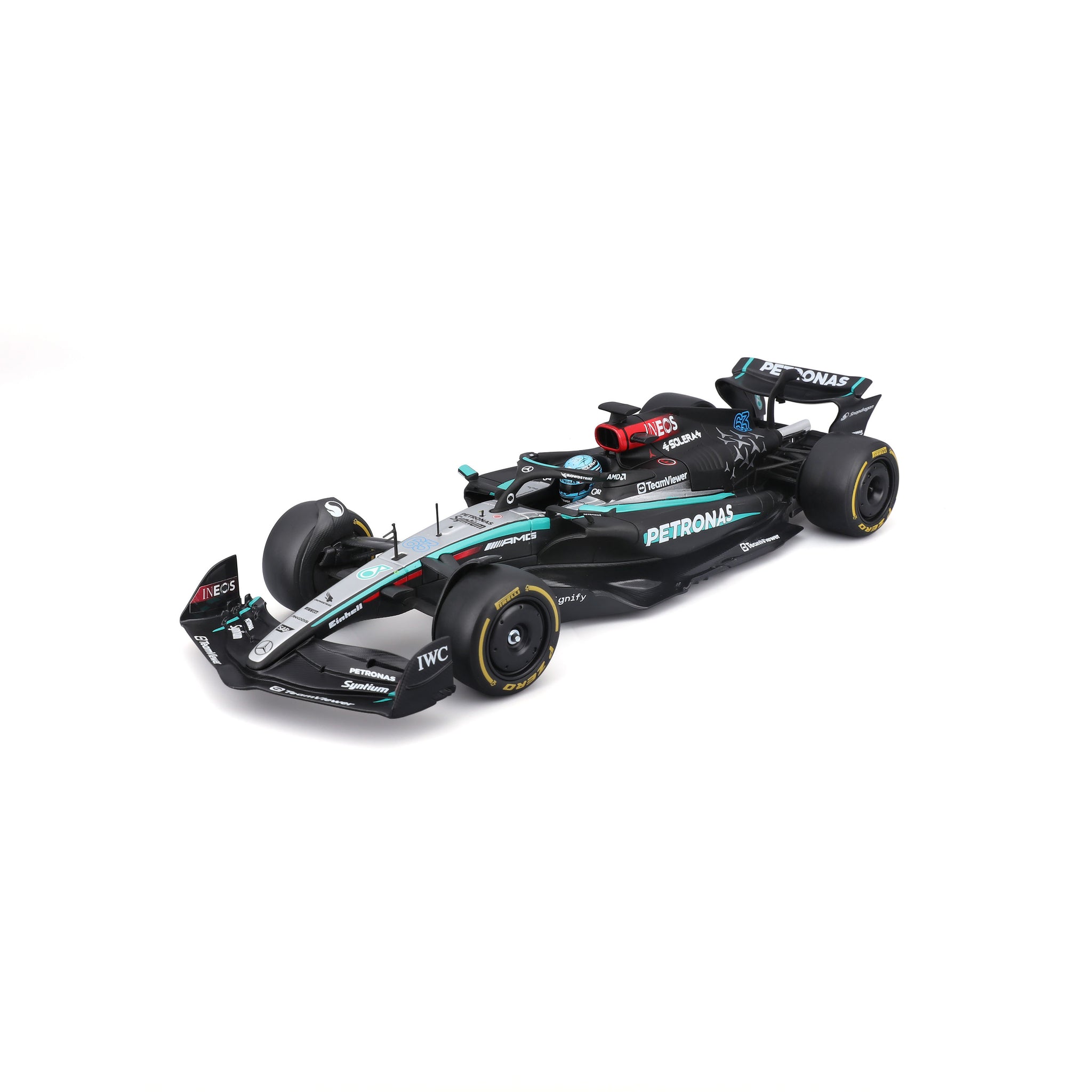 Bburago 1:24 Scale Diecast Model Kit 2024 Mercedes-AMG F1 W15 E Performance - #63 George Russell