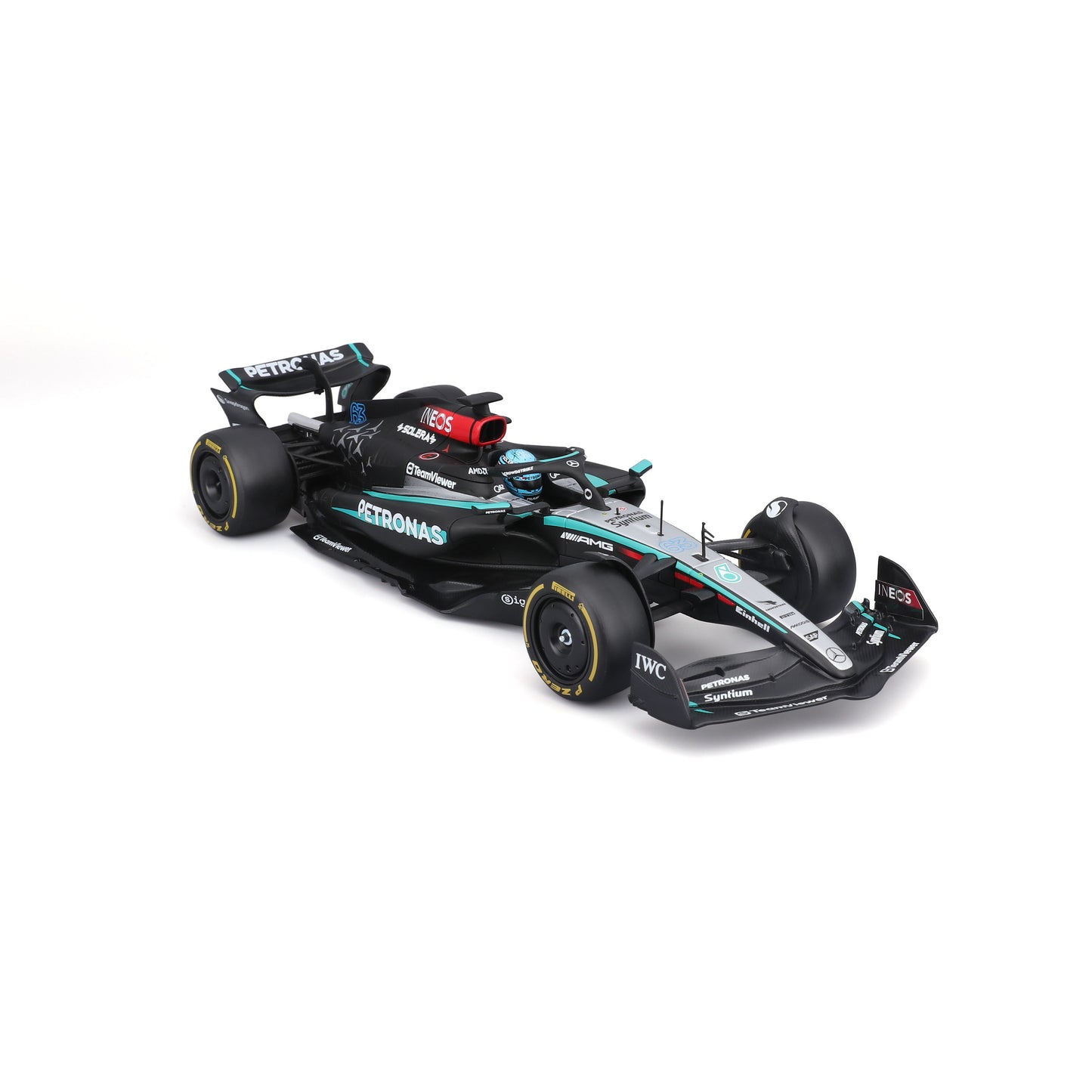 Bburago 1:24 Scale Diecast Model Kit 2024 Mercedes-AMG F1 W15 E Performance - #63 George Russell