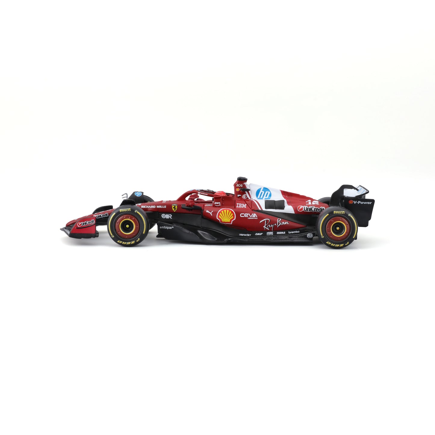 Bburago 1/43 Scale Diecast Ferrari SF-25 F1 2025 Miami Edition - #16 Charles Leclerc Model Car