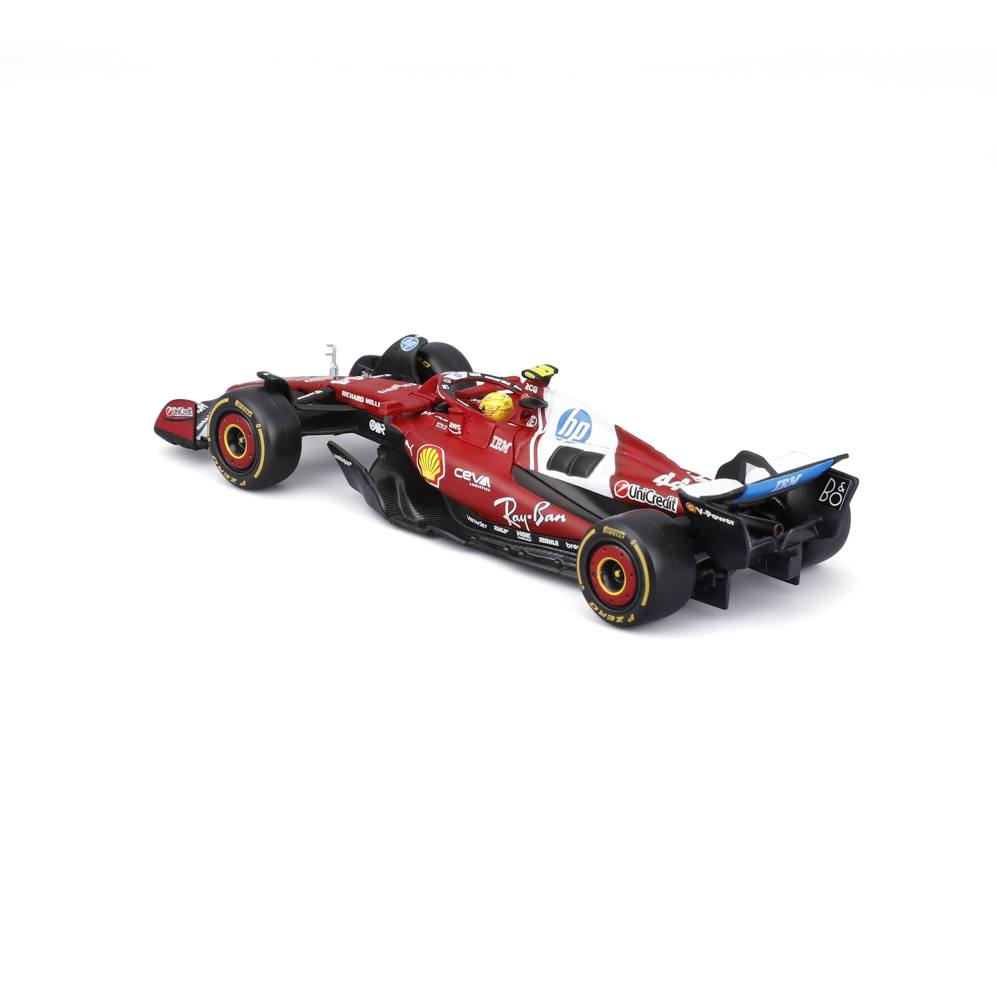 Bburago 1:43 Scale 2025 Ferrari SF-25 Miami GP #44 Lewis Hamilton Diecast Model with Display Case