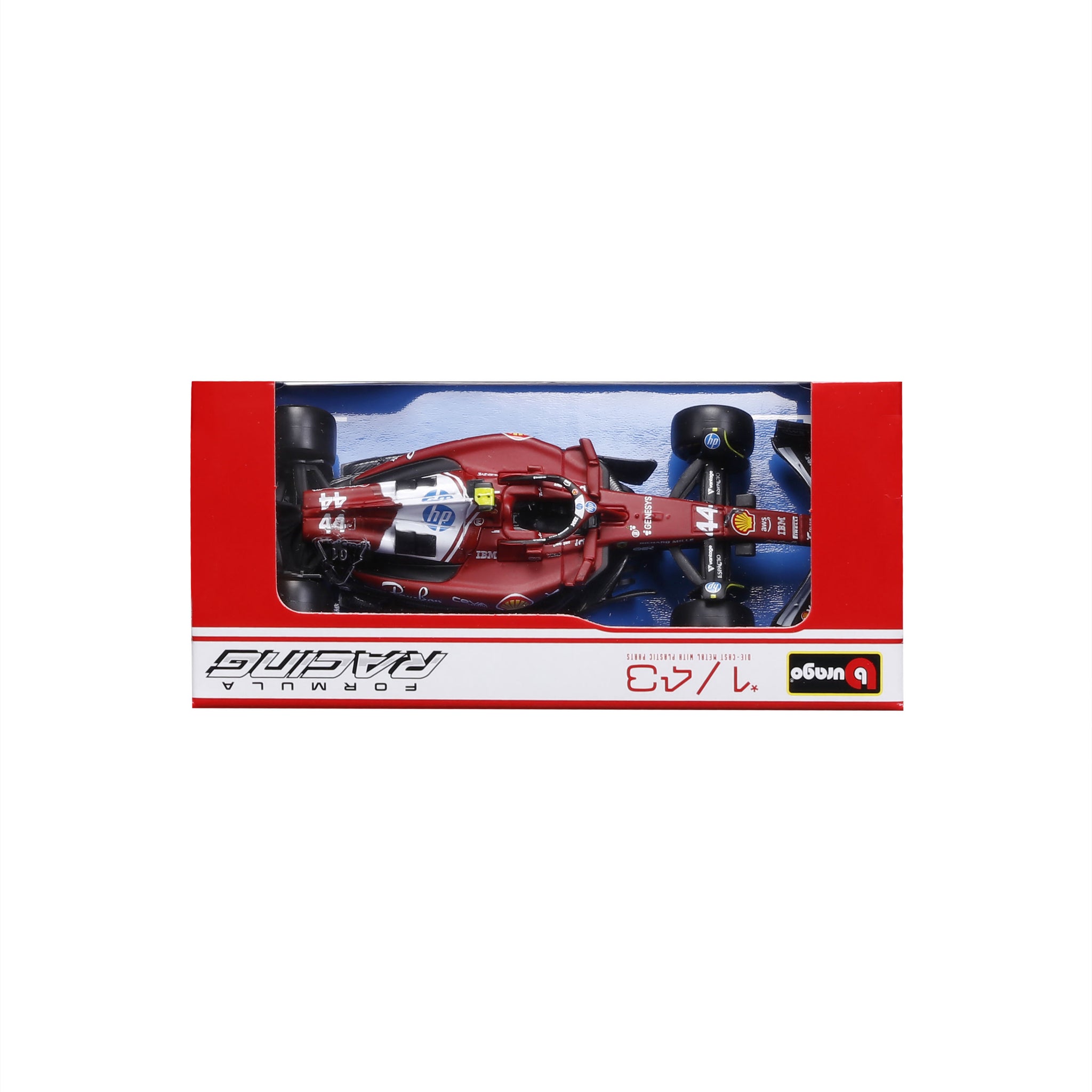 Bburago 1/43 Scale 2025 Ferrari SF-25 Miami Grand Prix Livery #44 Lewis Hamilton Diecast Model