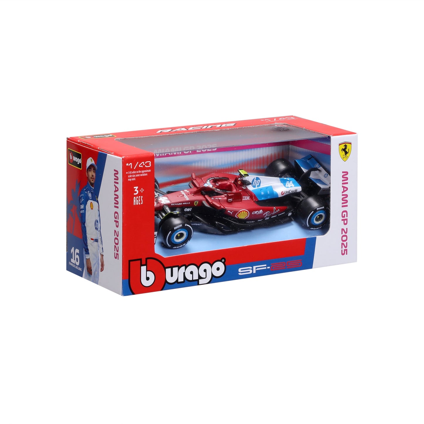1:43 Ferrari SF-25 #44 Lewis Hamilton (Miami Livery) 18-36853