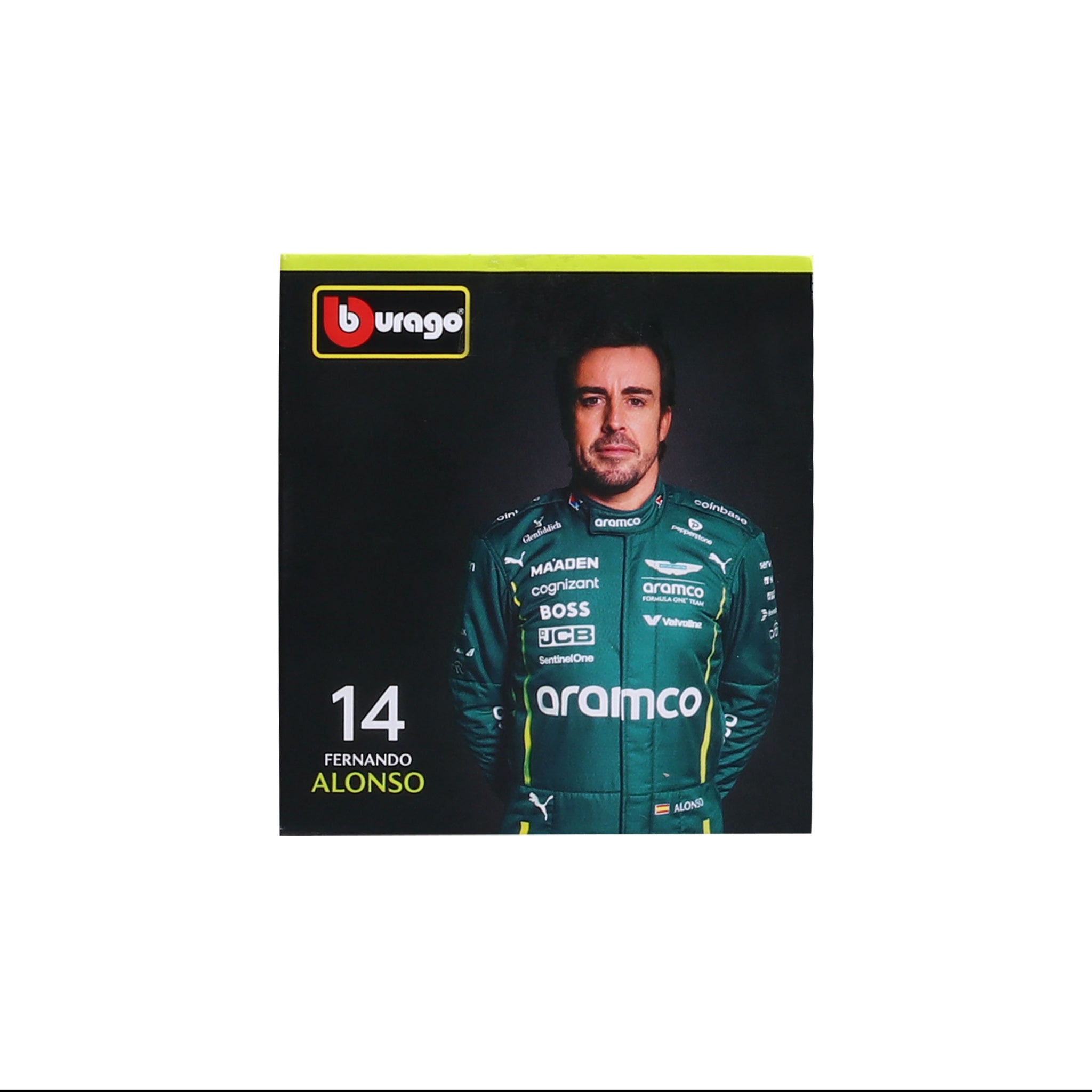 Bburago 1:43 Scale Aston Martin AMR25 F1 2025 Fernando Alonso #14 Diecast Model Racing Car