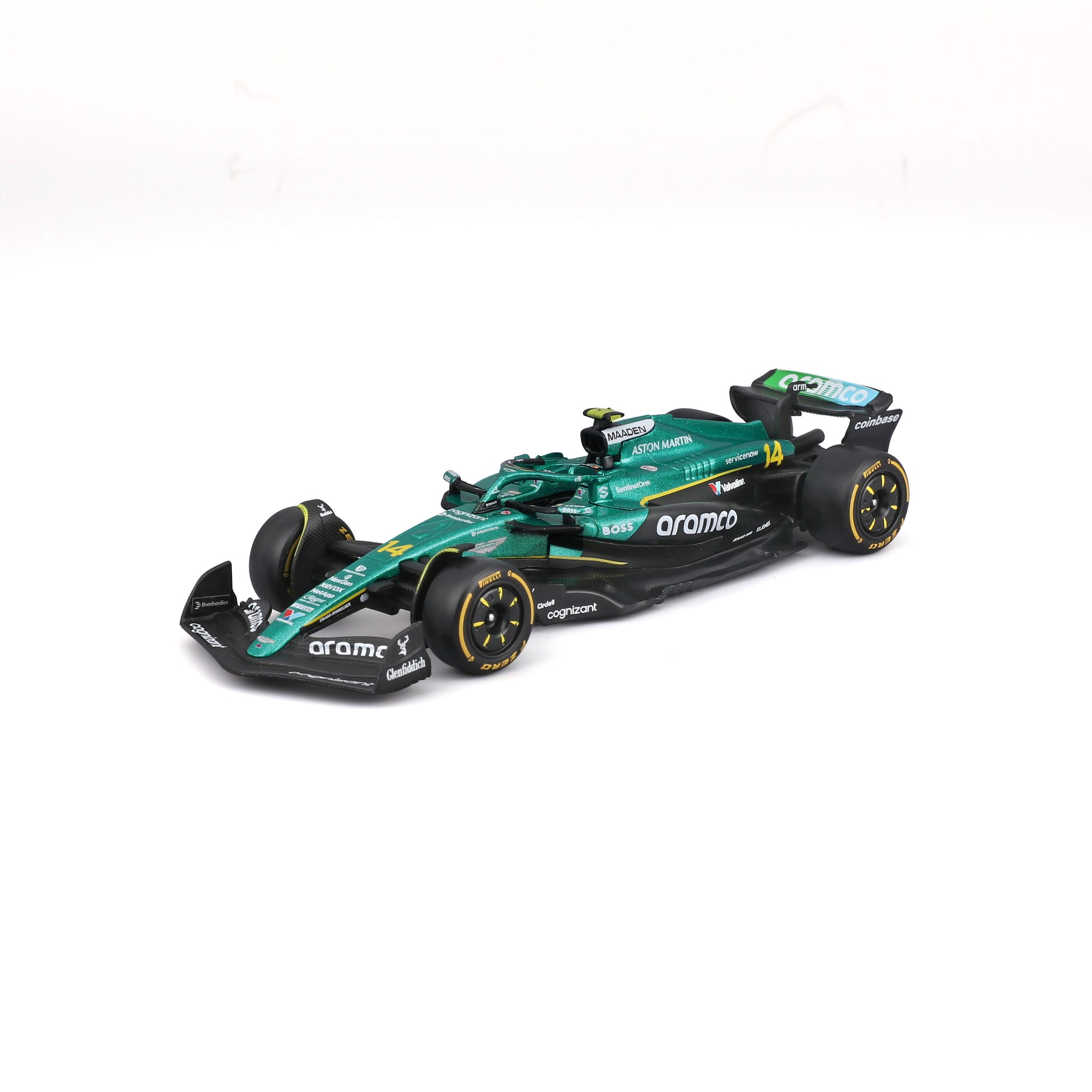 Bburago 1:43 Scale Aston Martin AMR25 F1 2025 Fernando Alonso #14 Diecast Model Racing Car