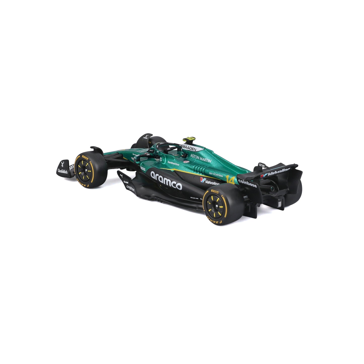 Bburago 1:43 Scale Aston Martin AMR25 F1 2025 Fernando Alonso #14 Diecast Model Racing Car