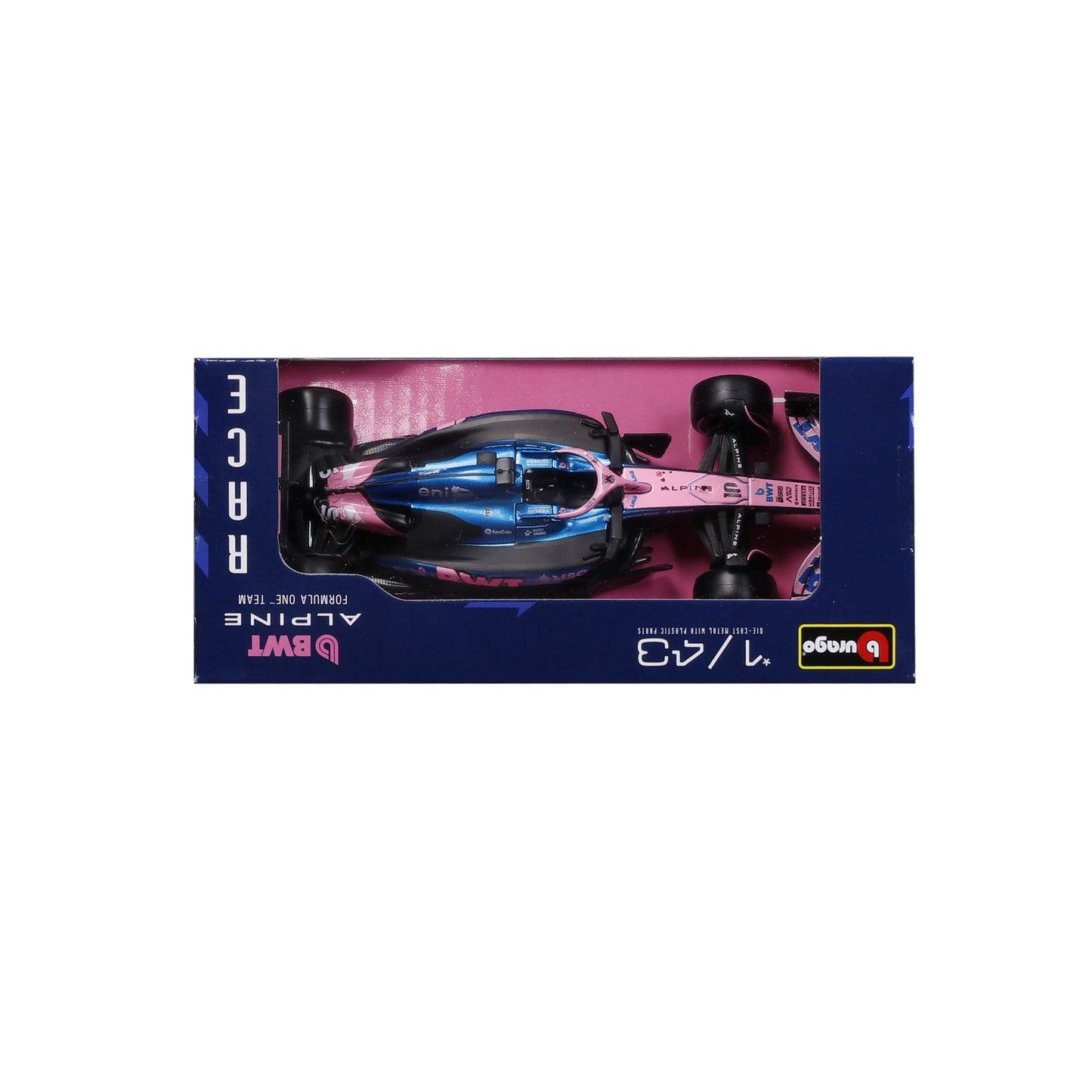 Bburago 1/43 Scale Diecast 2025 BWT Alpine F1 Team A525 - #10 Pierre Gasly Model Race Car