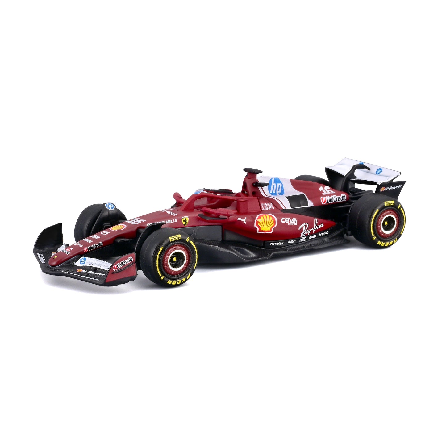 Bburago 1/64 Scale Diecast 2025 Ferrari SF-25 F1 Race Car - #16 Charles Leclerc Collectible Model