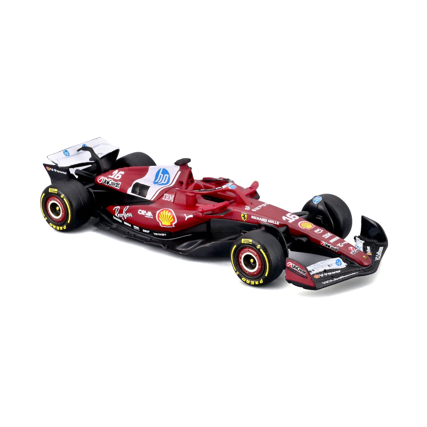 Bburago 1/64 Scale Diecast 2025 Ferrari SF-25 F1 Race Car - #16 Charles Leclerc Collectible Model