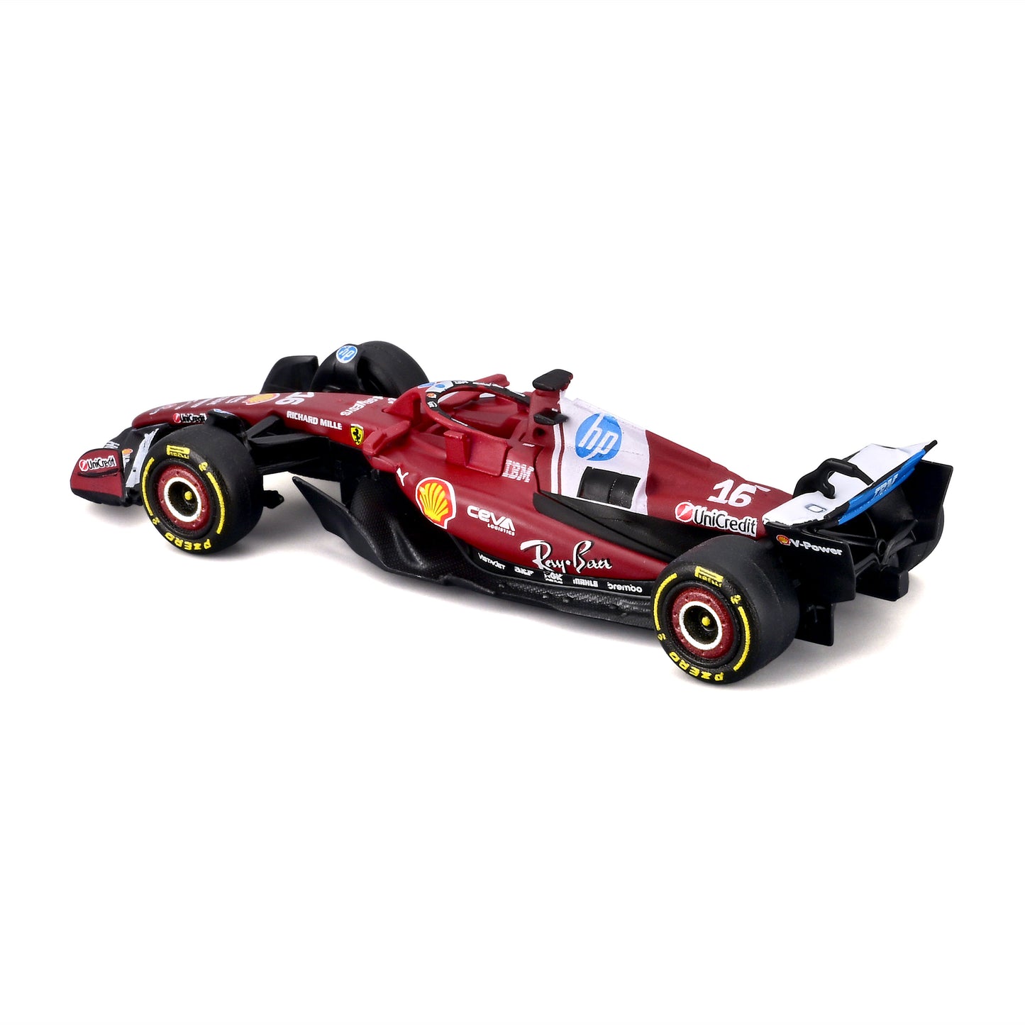 Bburago 1/64 Scale Diecast 2025 Ferrari SF-25 F1 Race Car - #16 Charles Leclerc Collectible Model