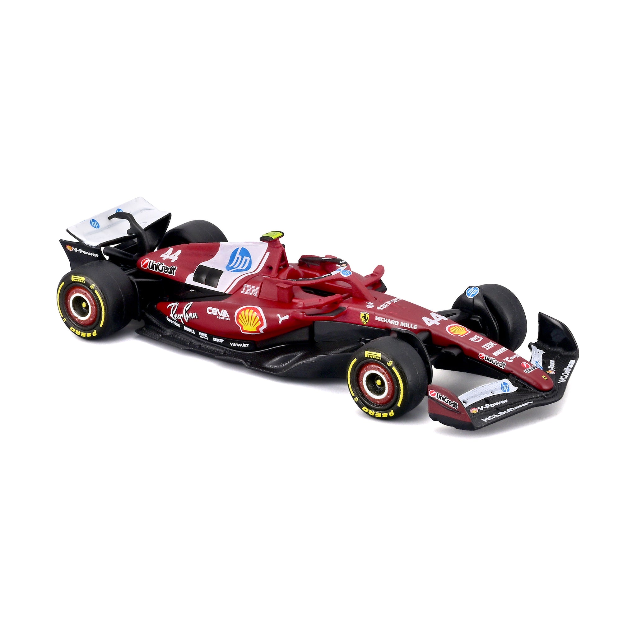 Bburago 1:64 Scale Diecast Model 2025 Ferrari SF-25 Formula 1 Race Car - #44 Lewis Hamilton
