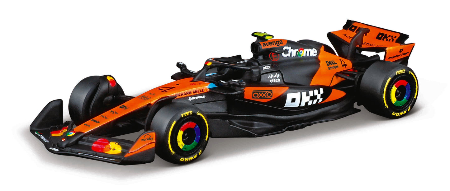 Bburago 1:64 Scale 2025 McLaren MCL39 Formula 1 #4 Lando Norris Diecast Model Car Collectible