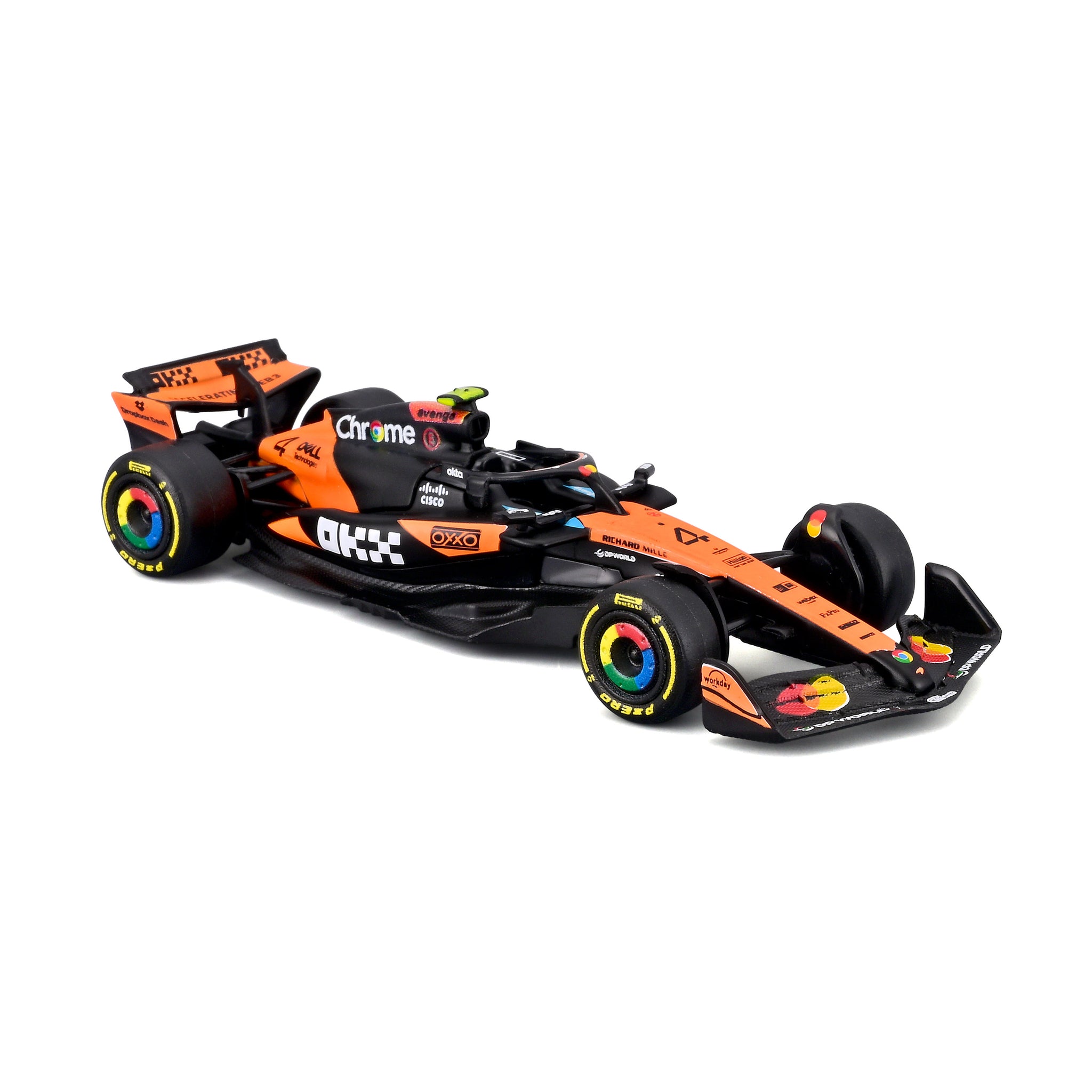 Bburago 1:64 Scale 2025 McLaren MCL39 Formula 1 #4 Lando Norris Diecast Model Car Collectible