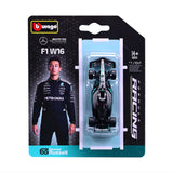 Bburago 1/64 Scale Diecast 2025 Mercedes-AMG Petronas F1 W16 - #63 George Russell Race Car