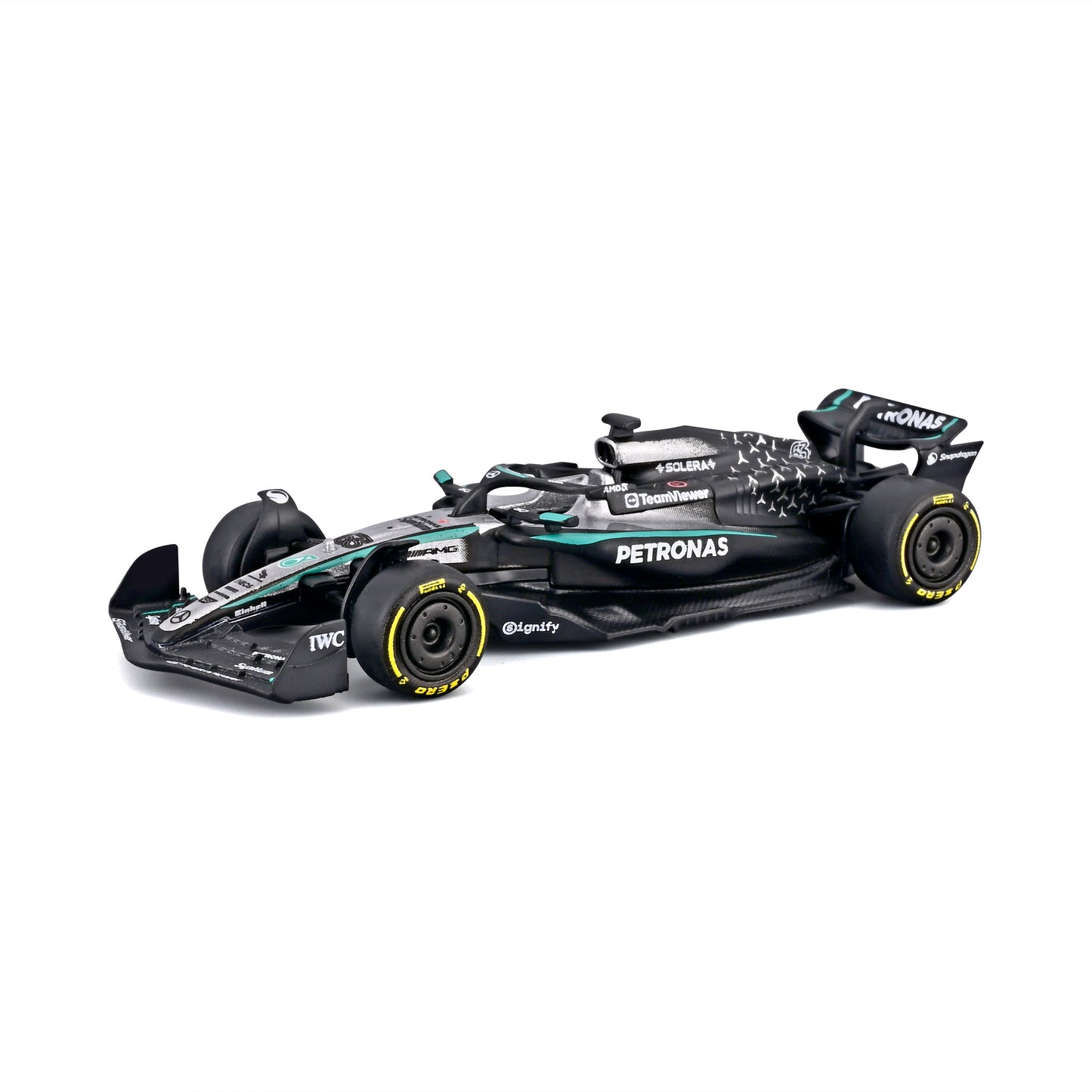 Bburago 1/64 Scale Diecast 2025 Mercedes-AMG Petronas F1 W16 - #63 George Russell Race Car