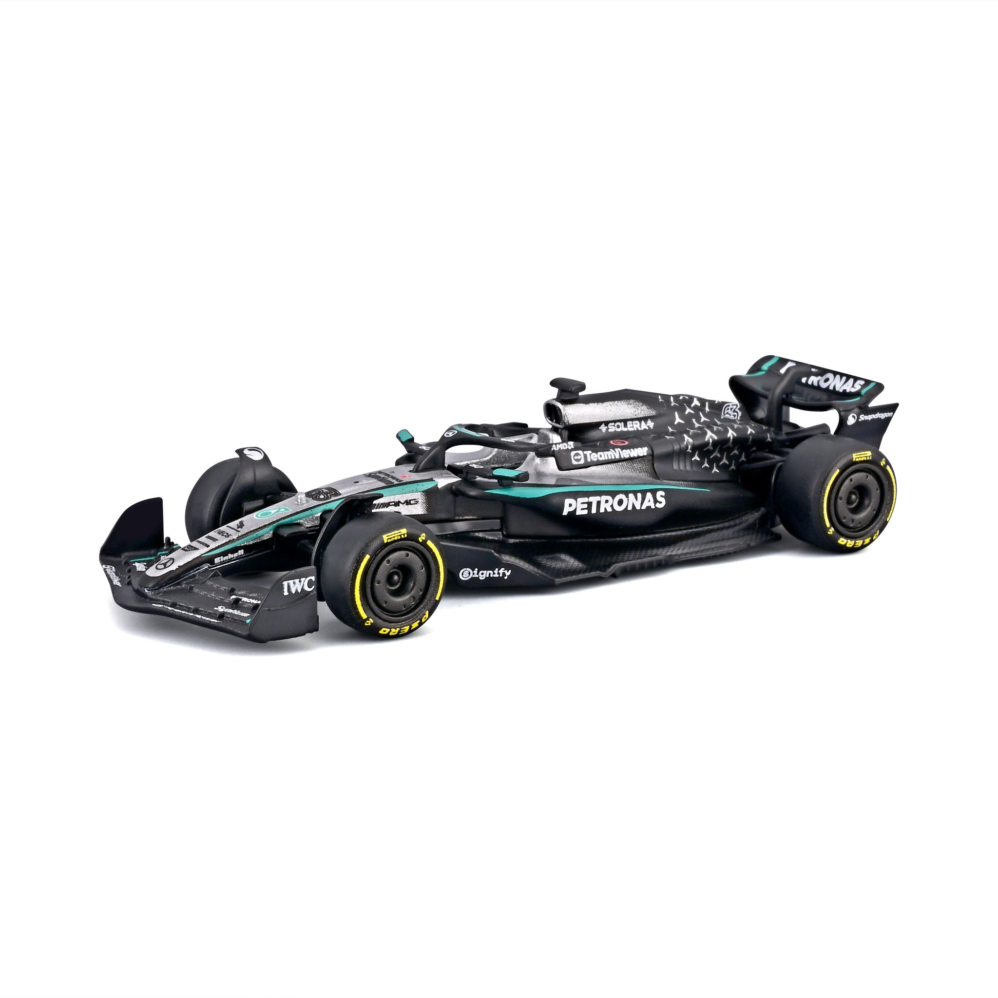 Bburago 1/64 Scale Diecast 2025 Mercedes-AMG Petronas F1 W16 - #63 George Russell Race Car