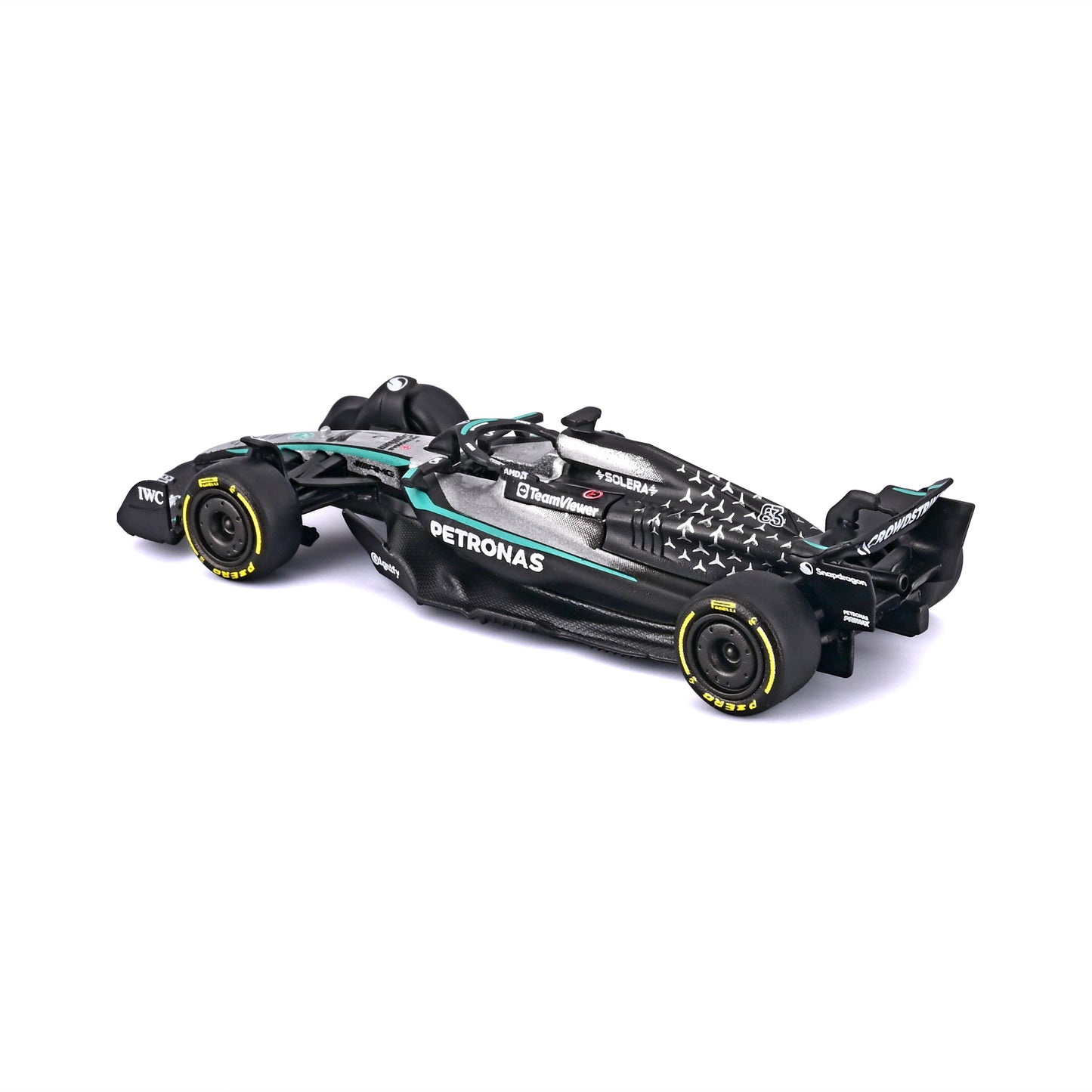 Bburago 1/64 Scale Diecast 2025 Mercedes-AMG Petronas F1 W16 - #63 George Russell Race Car