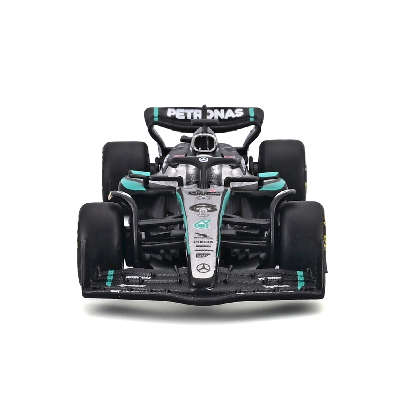 Bburago 1/64 Scale Diecast 2025 Mercedes-AMG Petronas F1 W16 - #63 George Russell Race Car