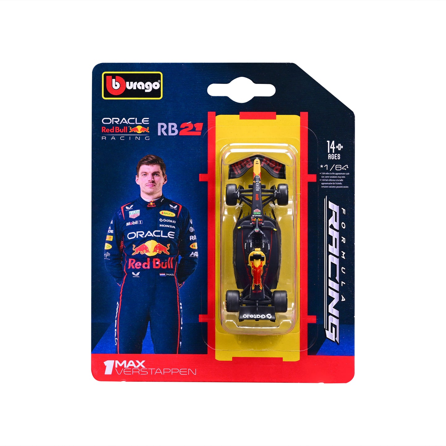 Bburago 1:64 Scale Diecast Model 2025 Oracle Red Bull Racing RB21 Formula 1 Car - #1 Max Verstappen