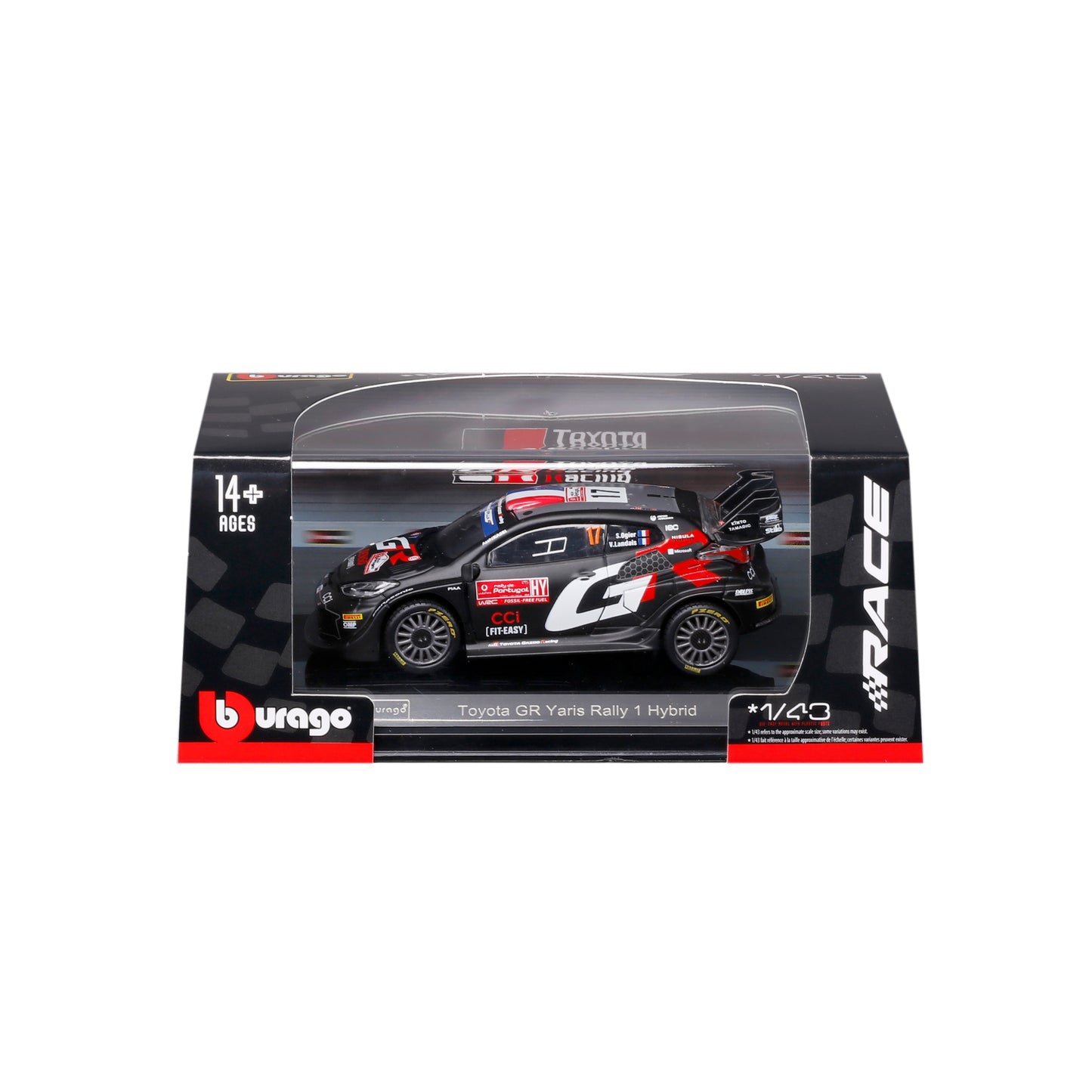 1:43 RACE (Coll. A) - 2024 Toyota GR Yaris Rally 1 Hybrid WRC- Ogier #17