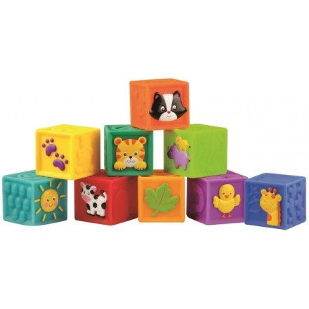Little Hero - Soft Blocks 9 Pieces With Color Decorations
