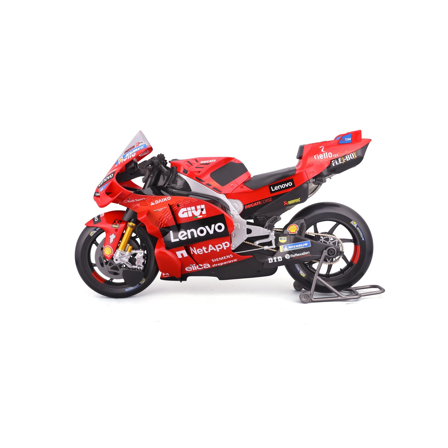 Maisto 1:6 Scale Ducati Desmosedici GP24 MotoGP Diecast Model Motorcycle, Lenovo Team Racing Replica