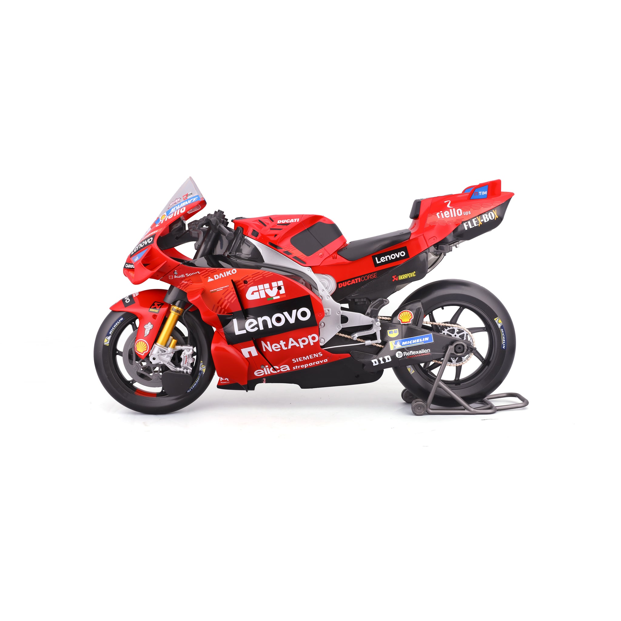 Maisto 1:6 Scale Ducati Desmosedici GP24 MotoGP Diecast Model Motorcycle, Lenovo Team Racing Replica