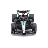 Bburago 1: 43 Formula (without helmet & plastic stand - Mercedes - AMG Petronas F1 W15 Team (2024) 2 - Pk. (Vertical) Die-Cast Model Car