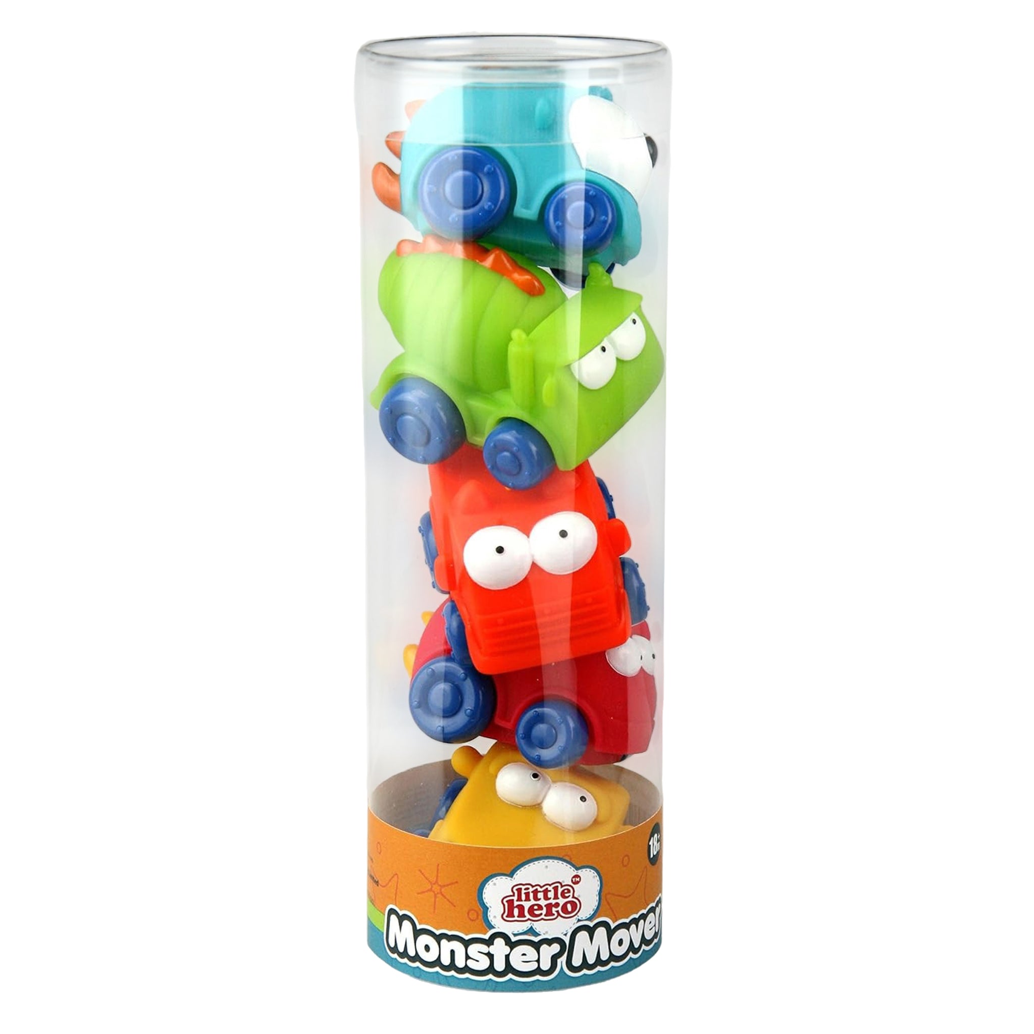 Little Hero Monster Mover 5pc Bath Toy Set - Super Bright, Safe & Soft Multicolour Toys for Toddlers 18M+