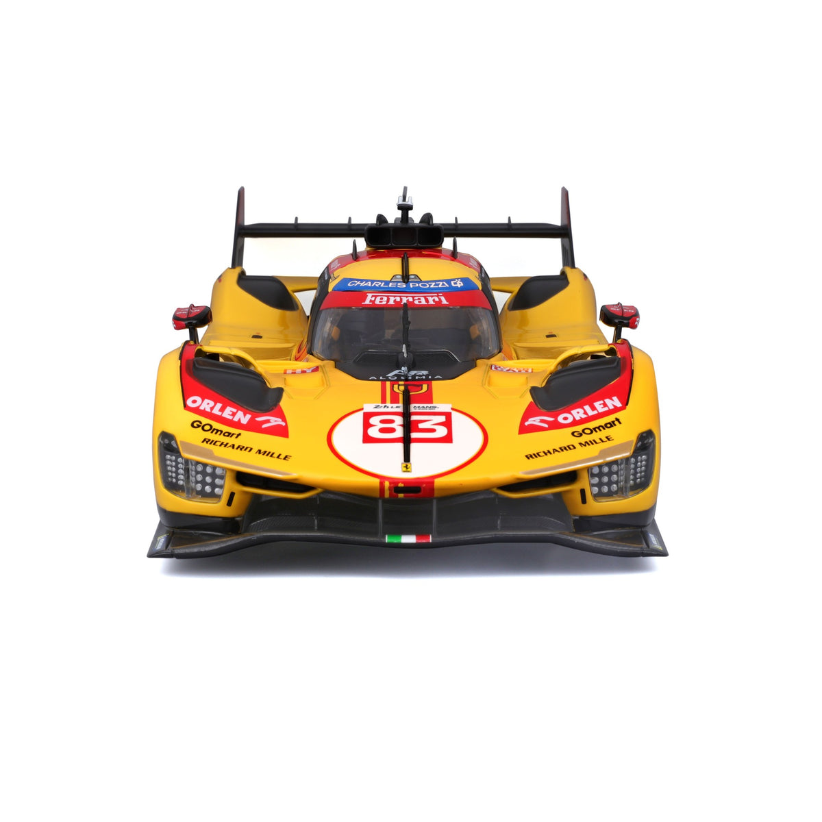 Bburago 1: 18 Ferrari Racing (with plastic stand) - 499P 3.0L Turbo V6 team AF Corse N 83 Winner (24H LE MANS 2025) Die-Cast Model Car