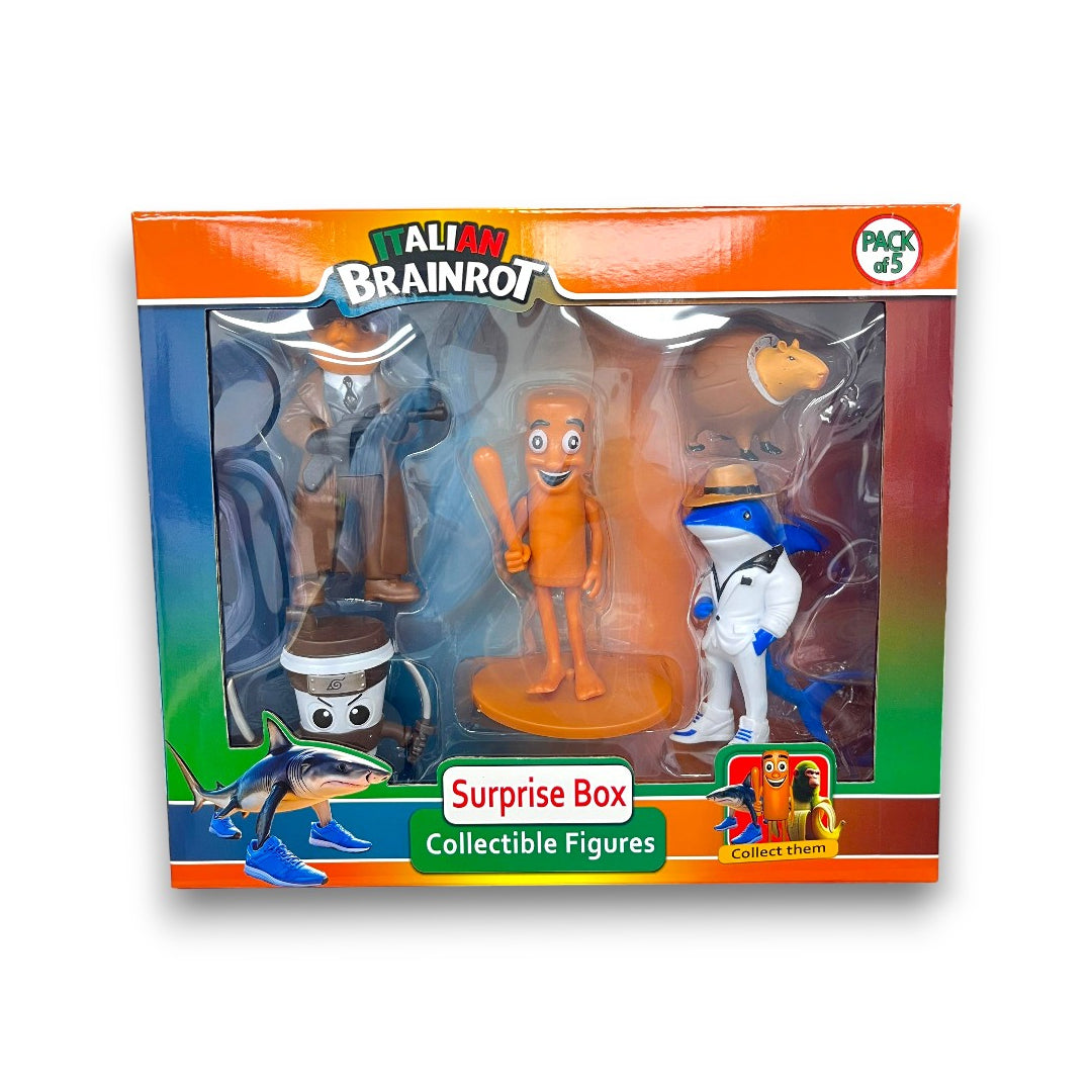 Italian Brainrot 5-Pack Surprise Figures â€“ 5 Inch Collectibles (5 Styles Assorted)