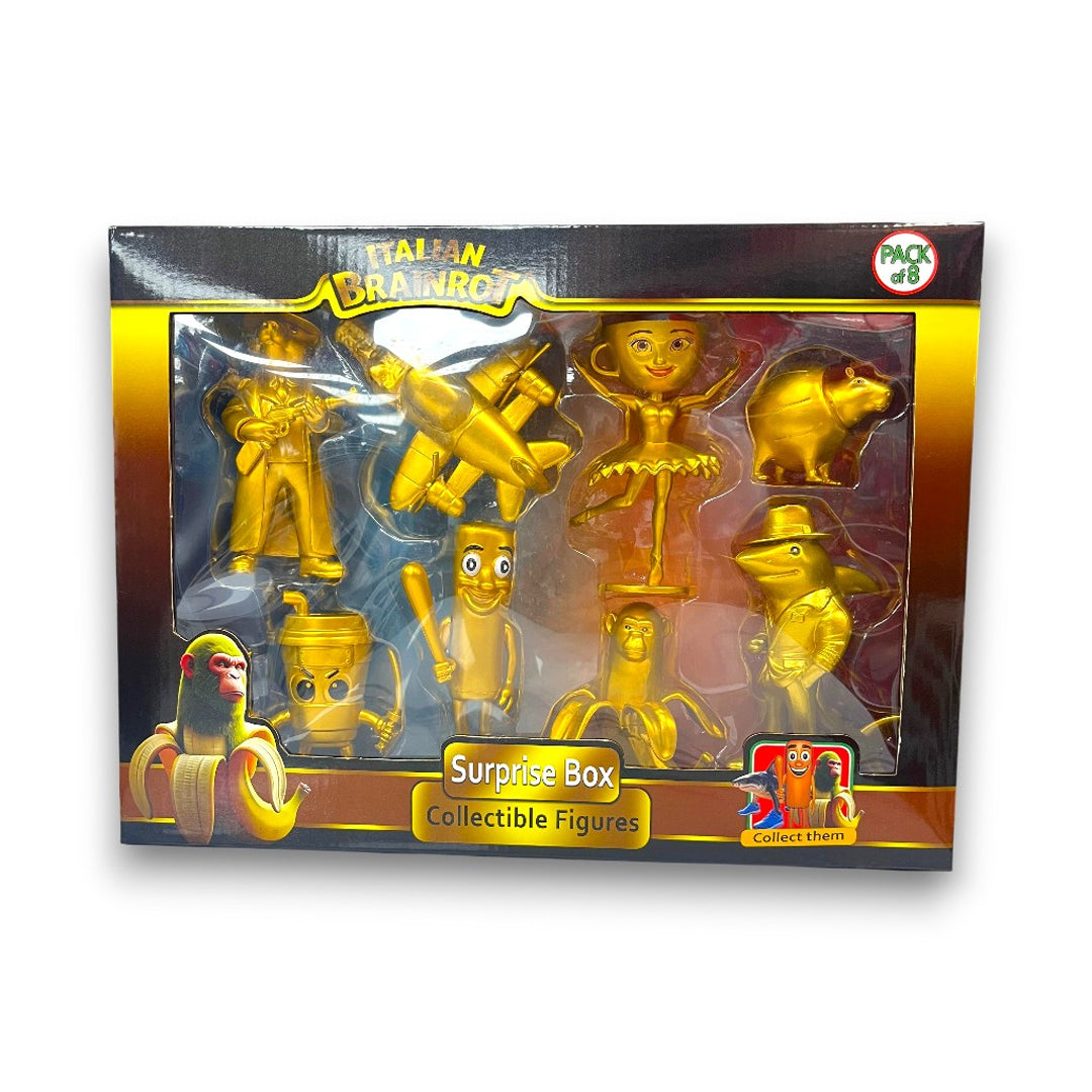 Italian Brainrot Golden Edition 8-Pack Surprise Figures â€“ 5 Inch Collectibles (8 Styles Assorted)